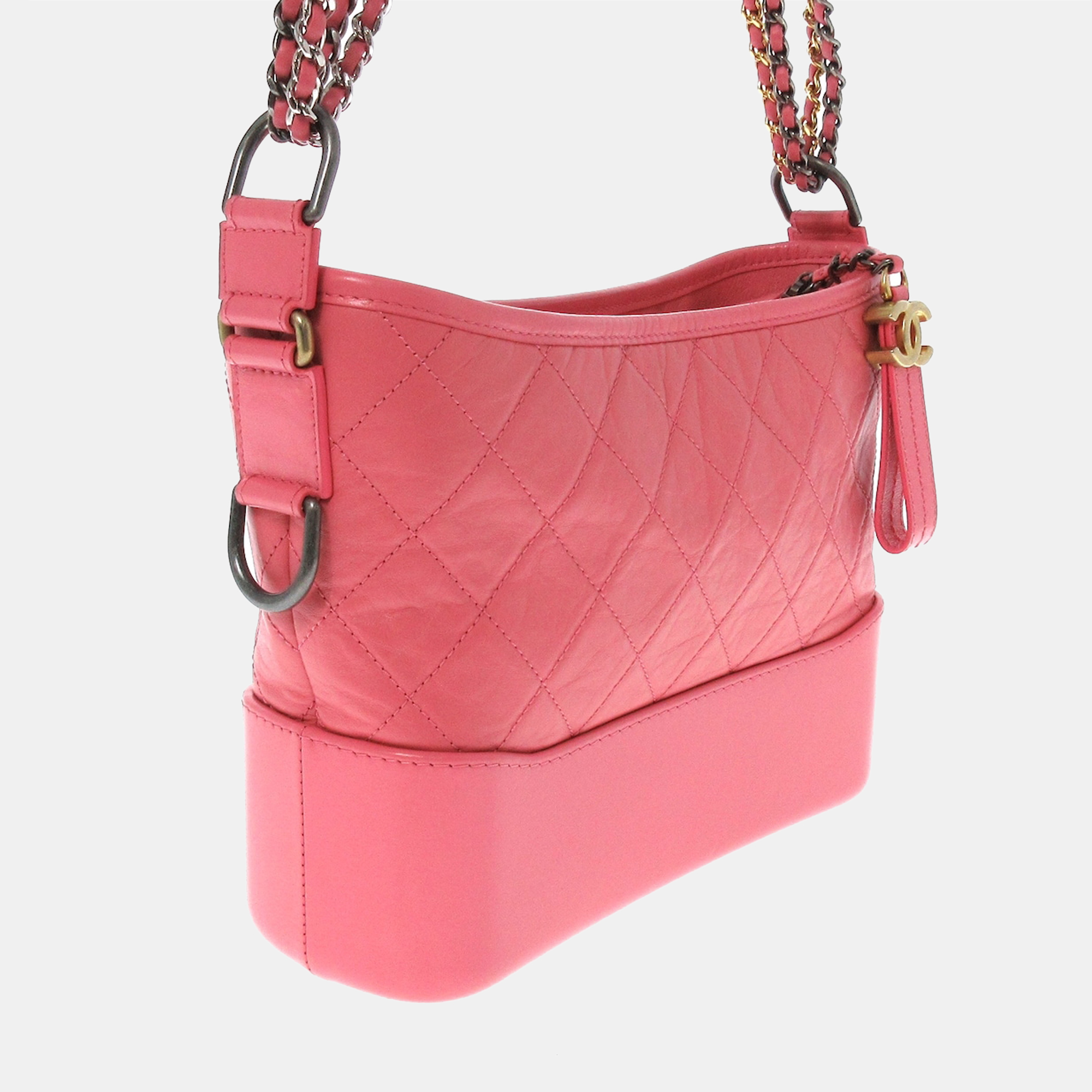 

Chanel Pink Leather Gabrielle Shoulder Bag