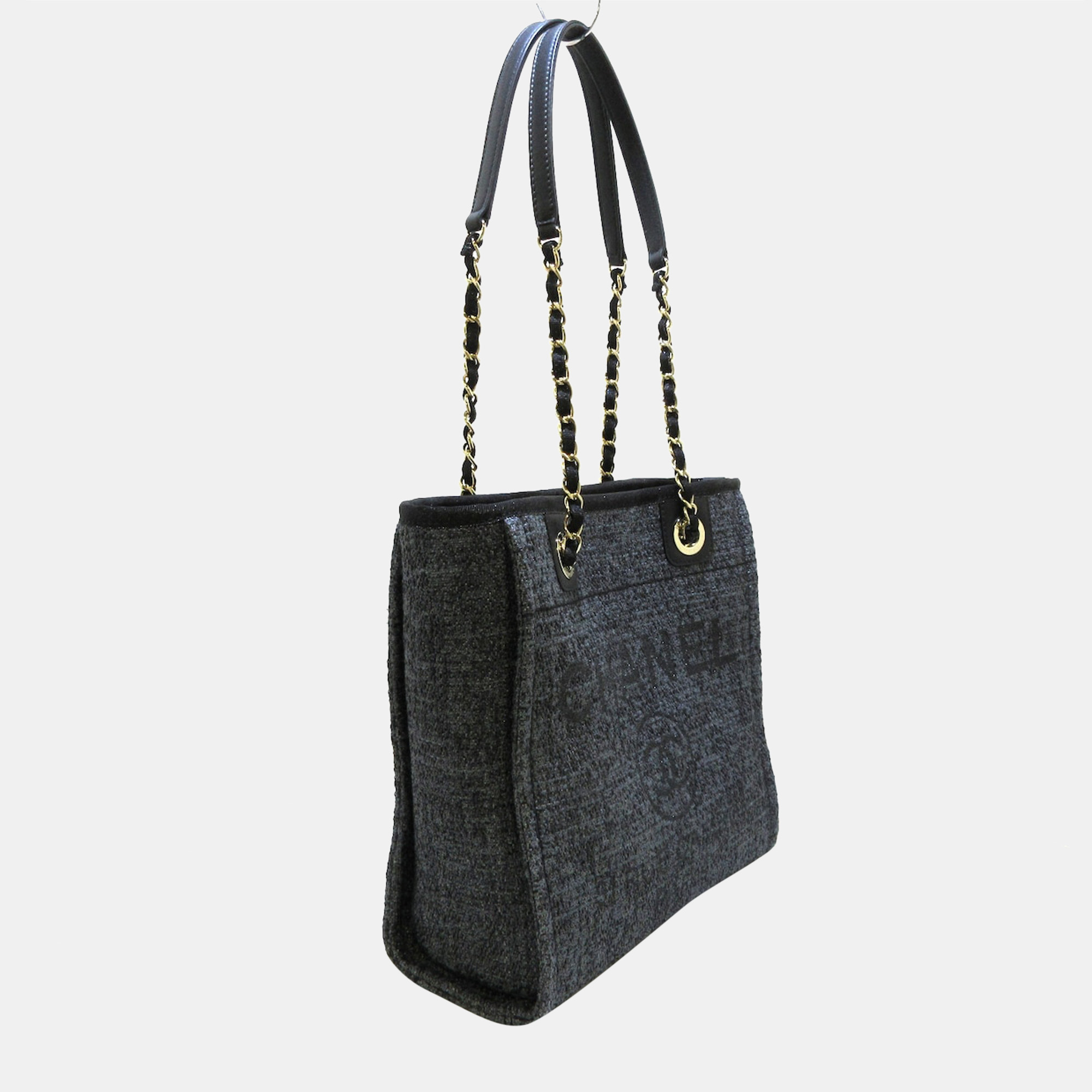

Chanel Grey Leather Deauville Tote Bag