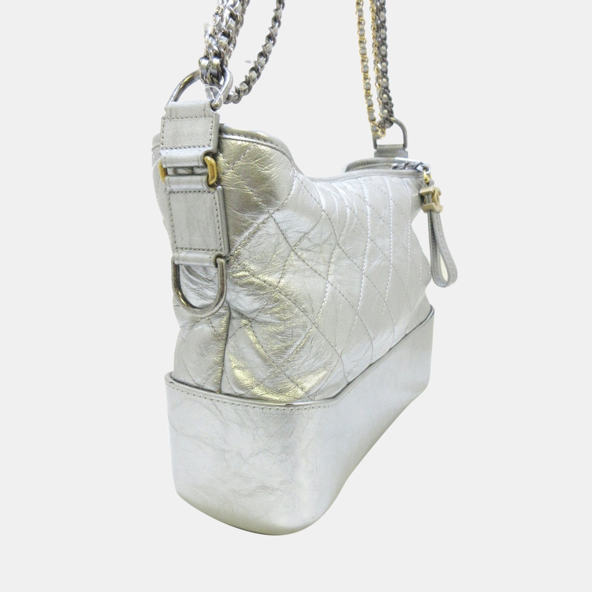 

Chanel Silver leather Gabrielle bag