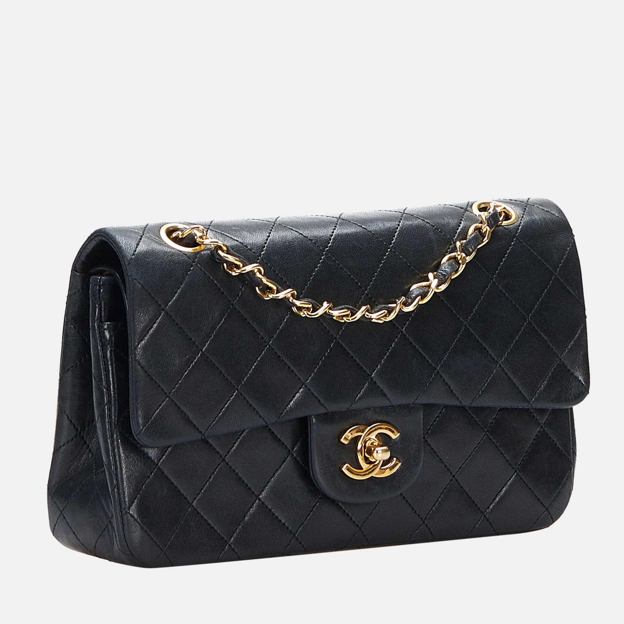 

Chanel Black Classic Small Lambskin Double Flap
