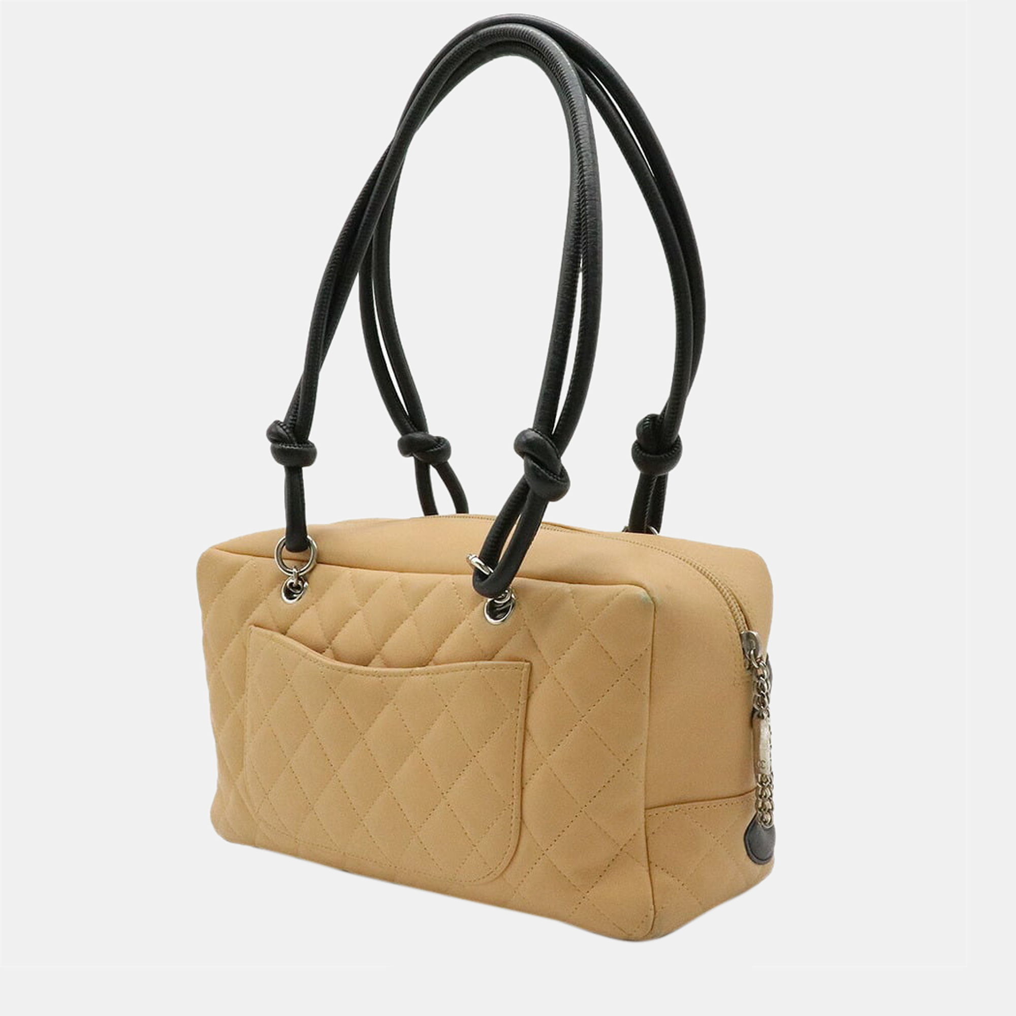 

Chanel Beige/Black Leather Cambon Bowler Shoulder Bag