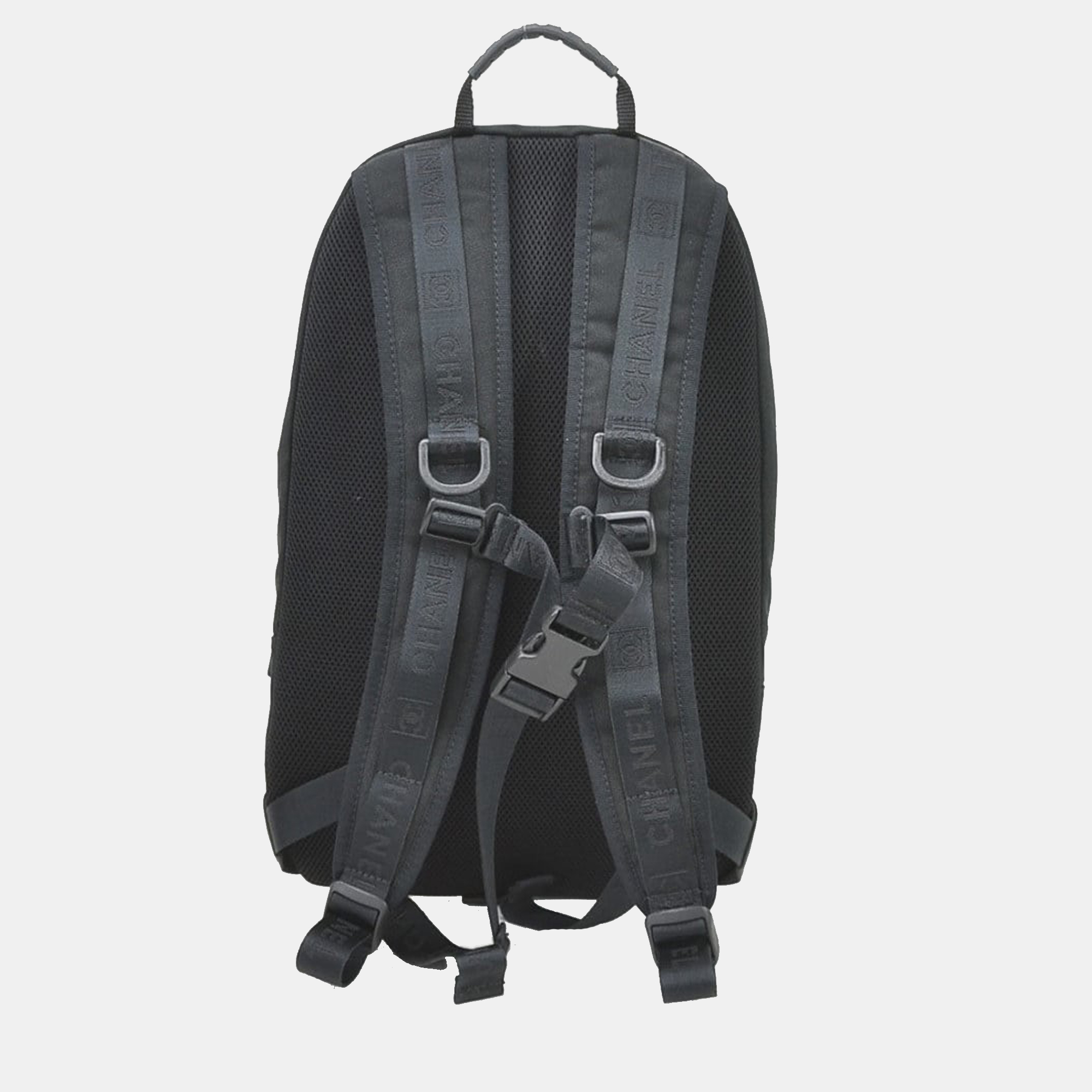 

Chanel black canvas x nylon Sports line Rucksack backpack