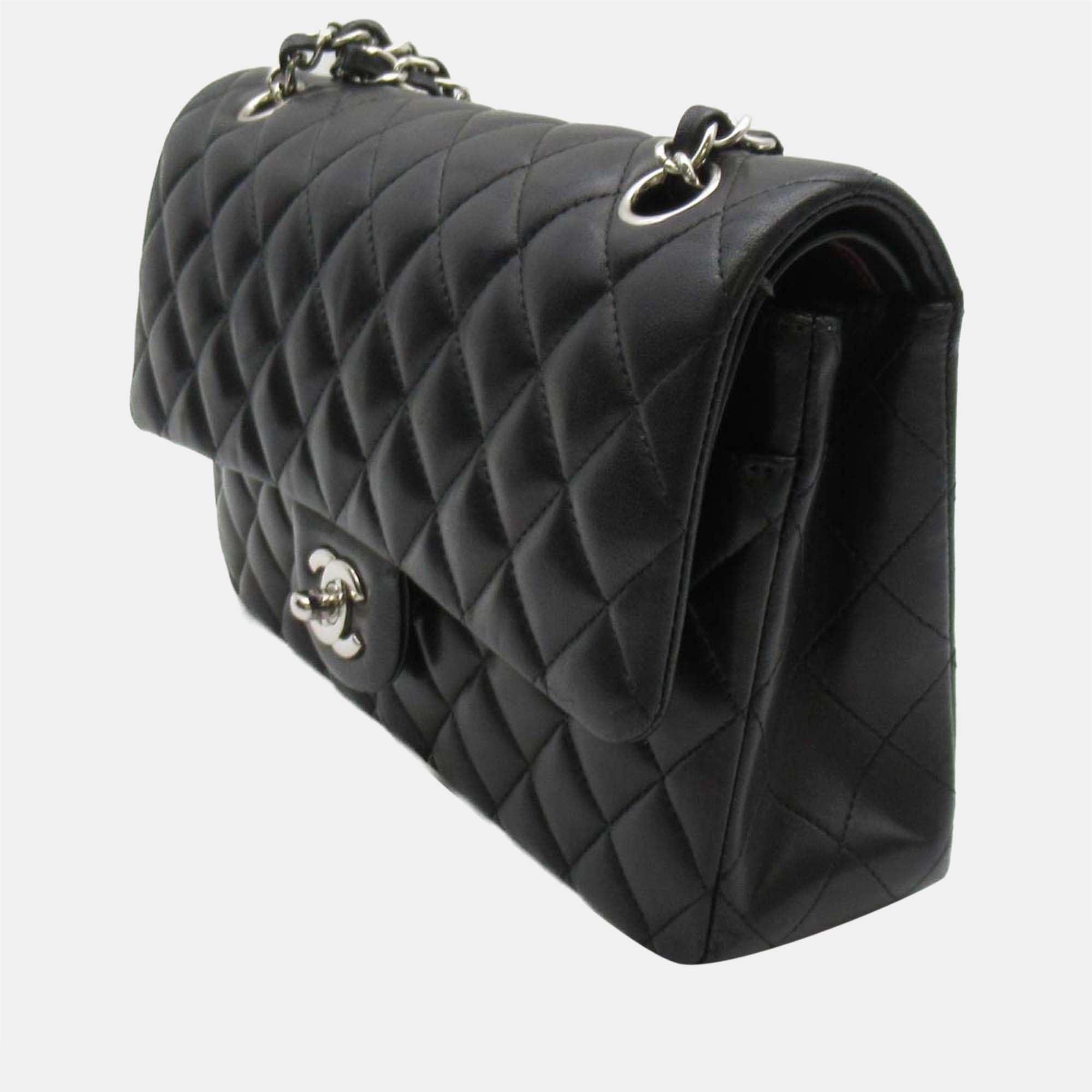 

Chanel Black Leather Medium Classic Double Flap Bag