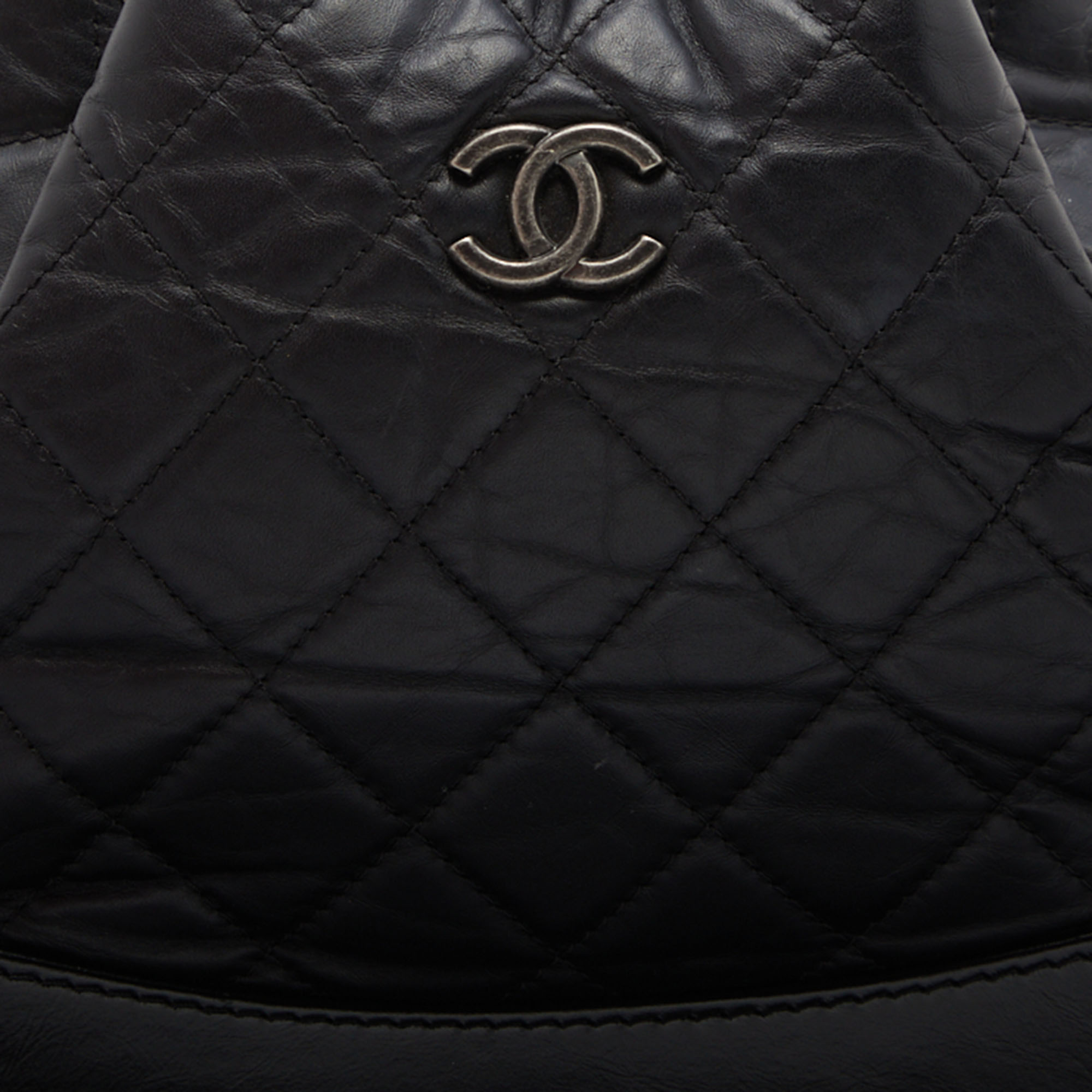 Chanel Black Quilted Leather Small Gabrielle Backpack