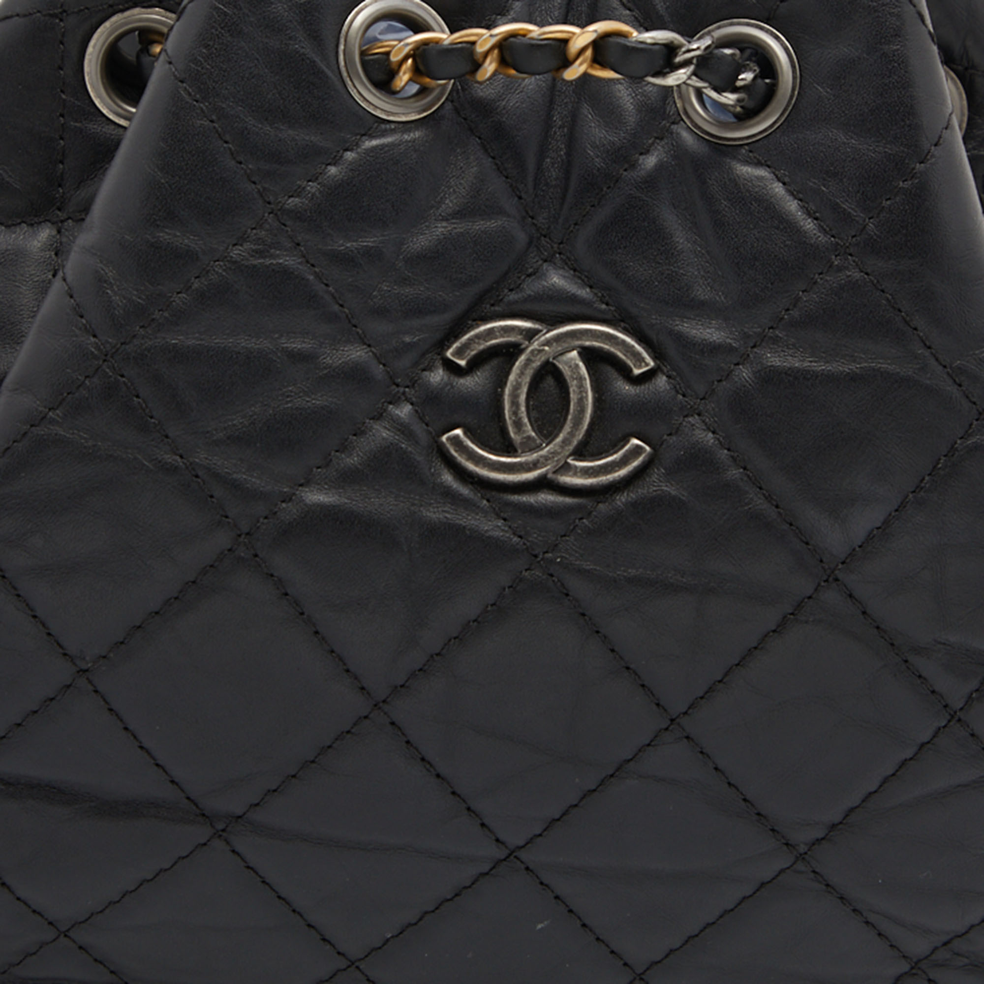 Chanel Black Quilted Leather Small Gabrielle Backpack