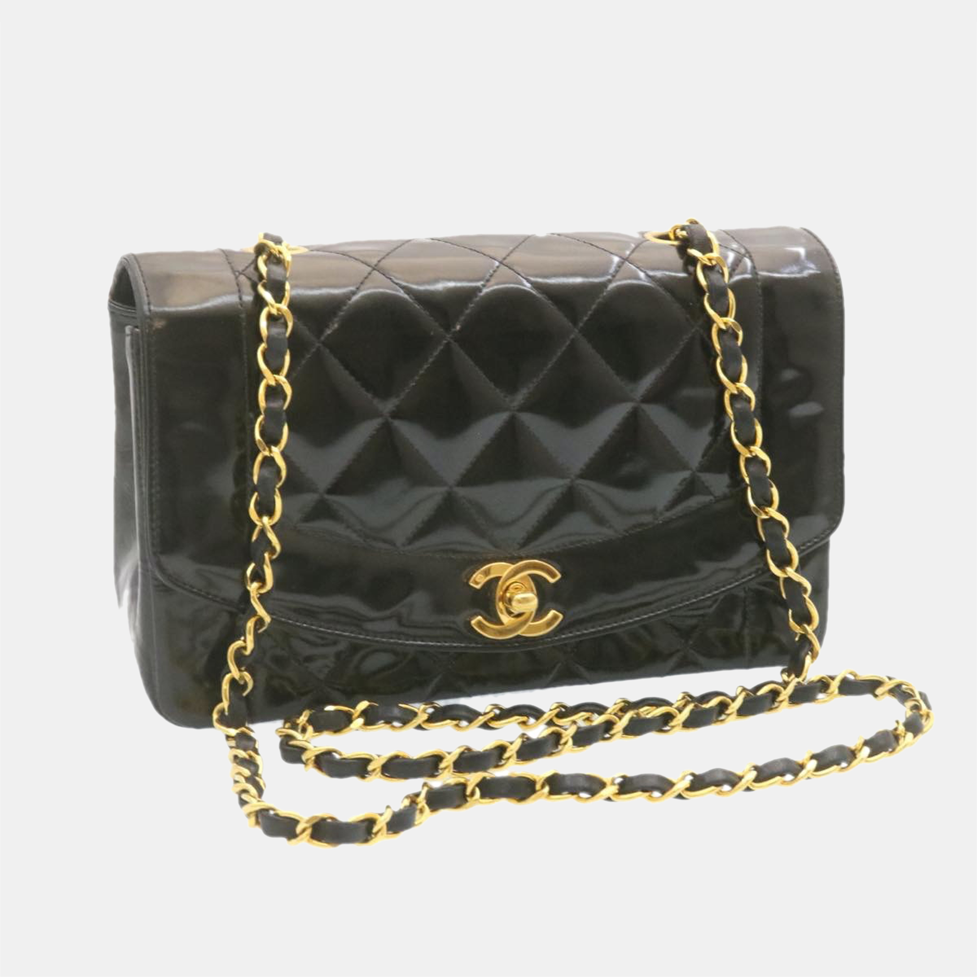 

Chanel Black Leather Diana Flap bag