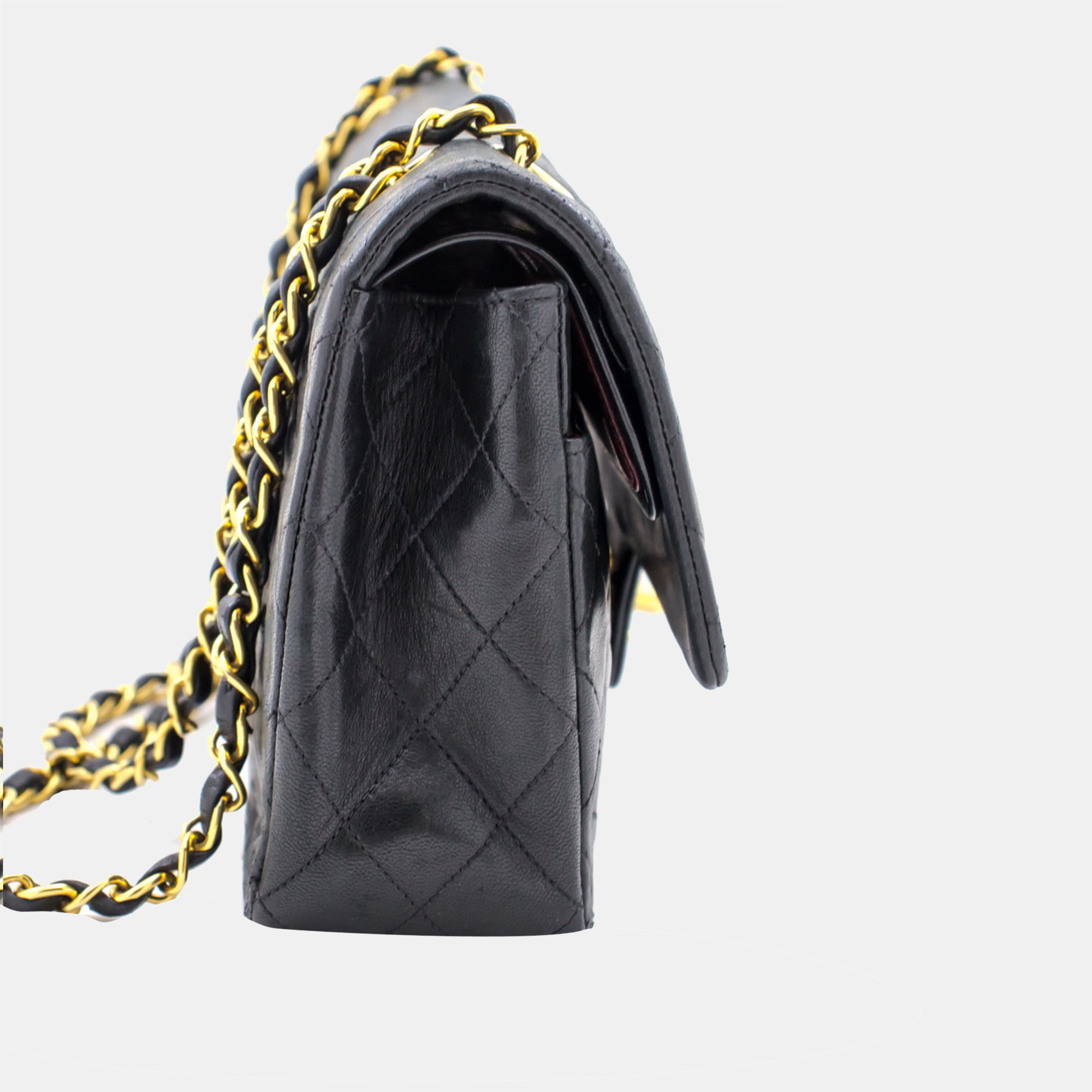 

Chanel Black Leather  Classic Double Flap Shoulder Bag