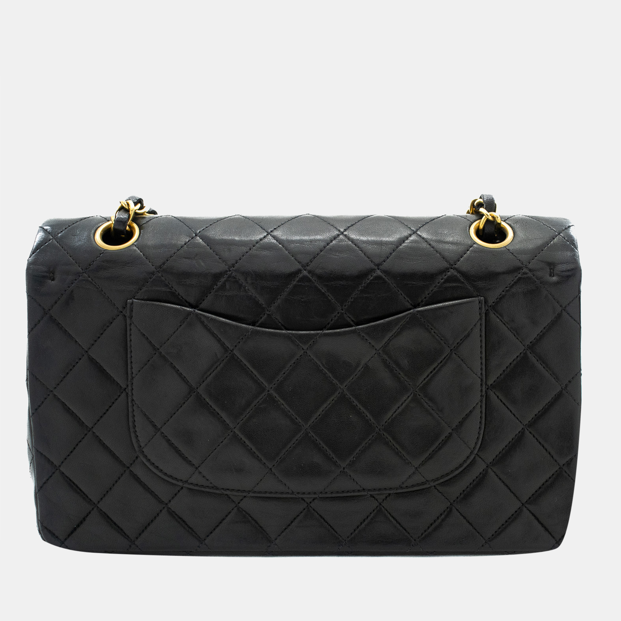 

Chanel Black Leather  Classic Double Flap Shoulder Bag