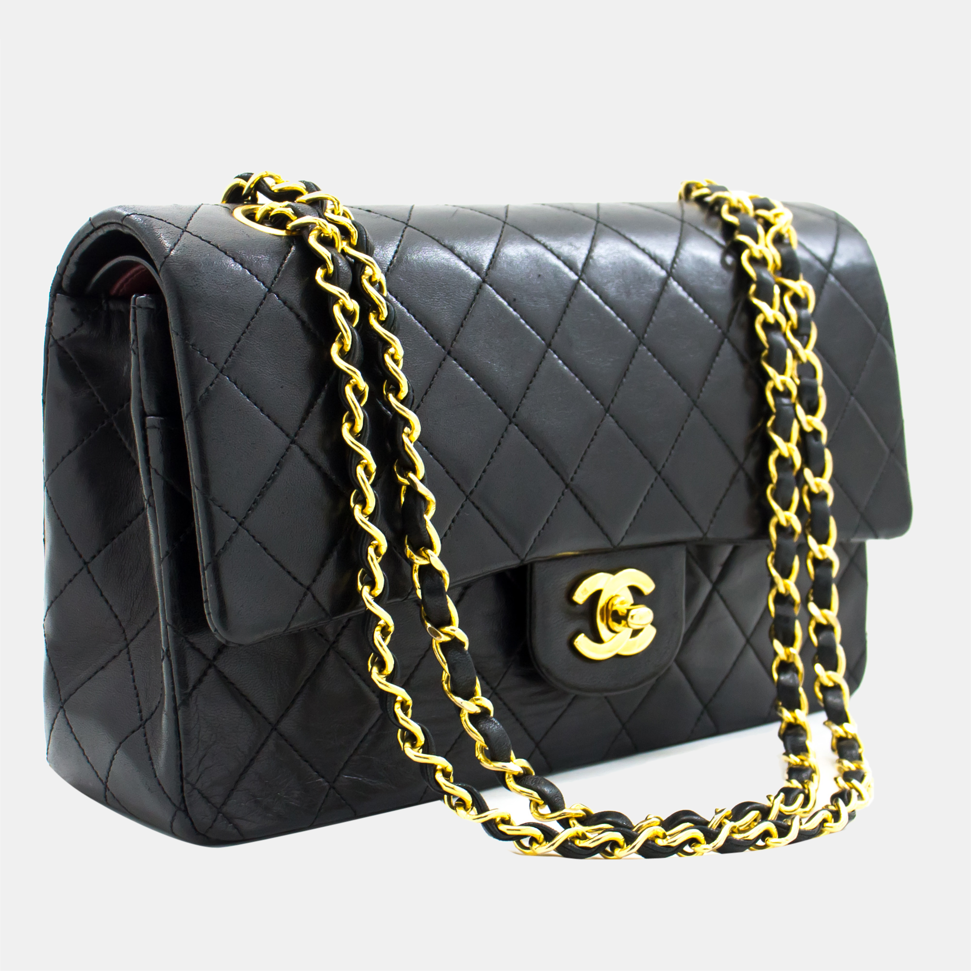 

Chanel Black Leather  Classic Double Flap Shoulder Bag