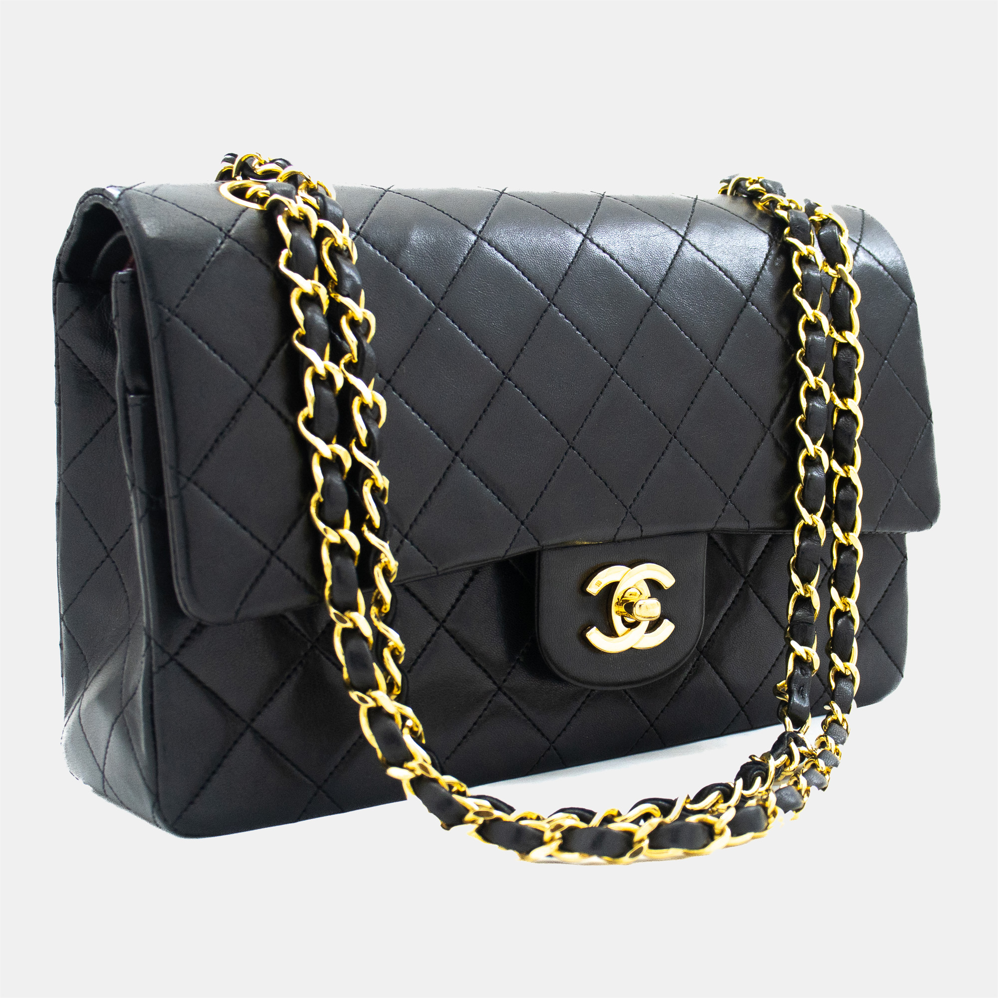 

Chanel Black Leather  Classic Double Flap Shoulder Bag