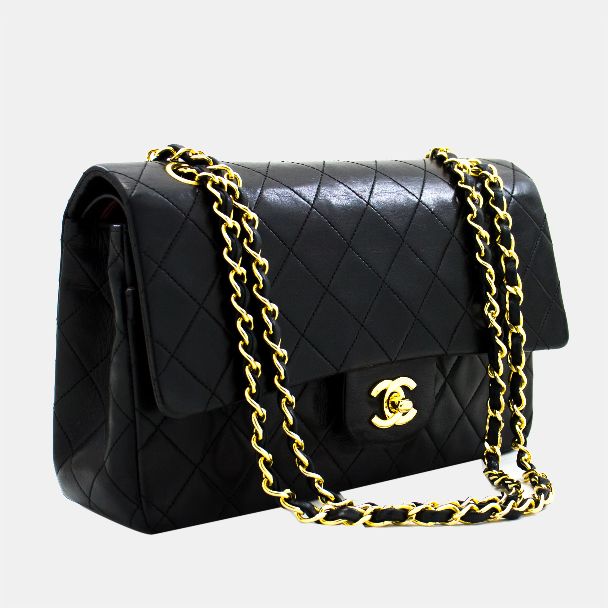 

Chanel Black Leather  Classic Double Flap Shoulder Bag