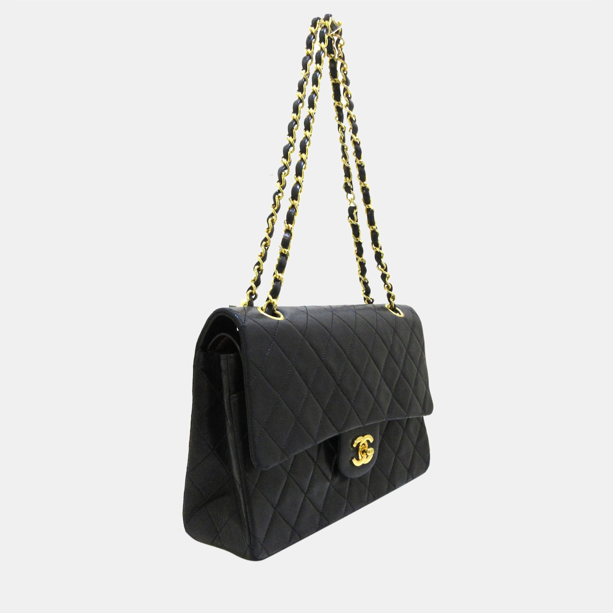 

Chanel Black Leather  Classic Double Flap Shoulder Bag