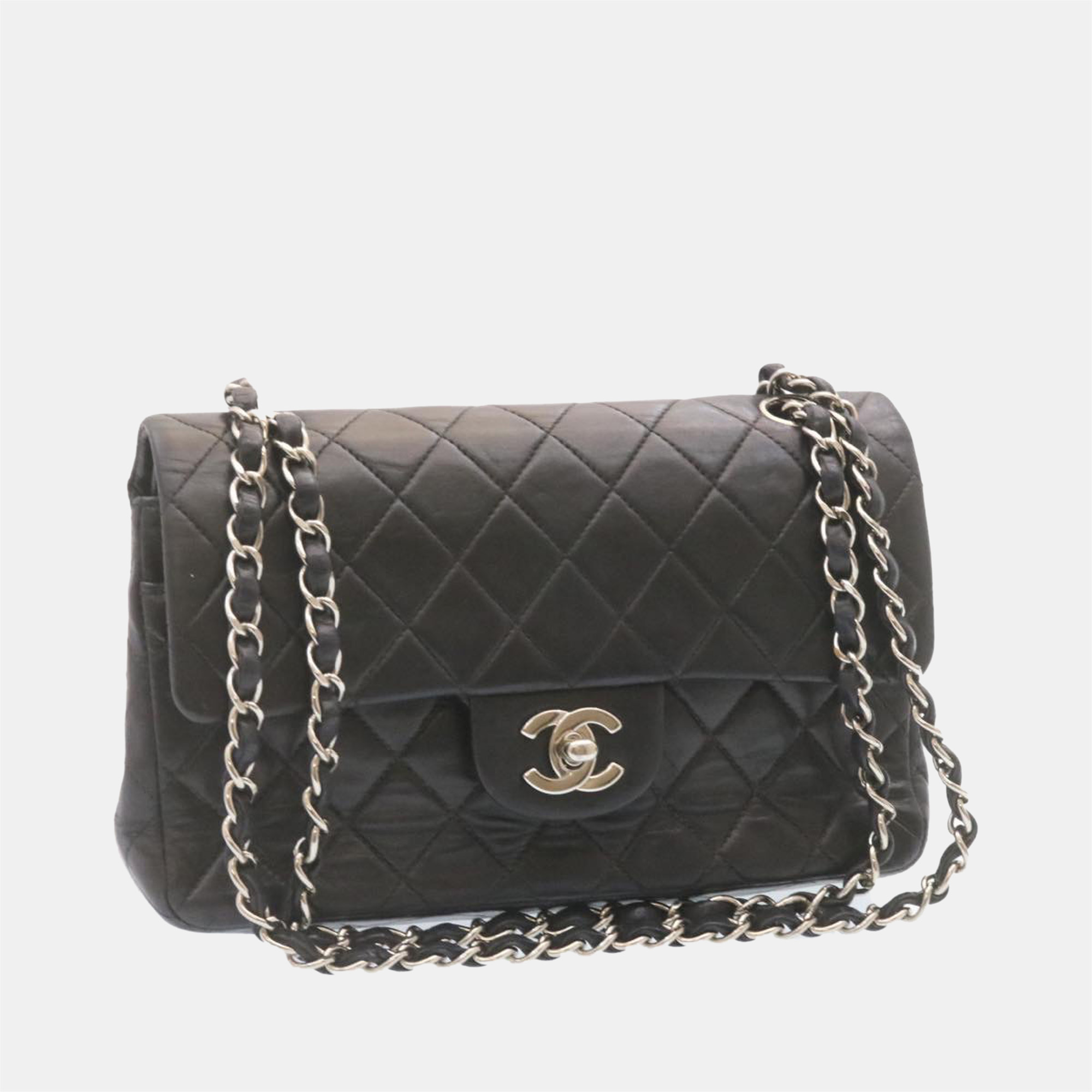 

Chanel Black Leather  Classic Double Flap Shoulder Bag