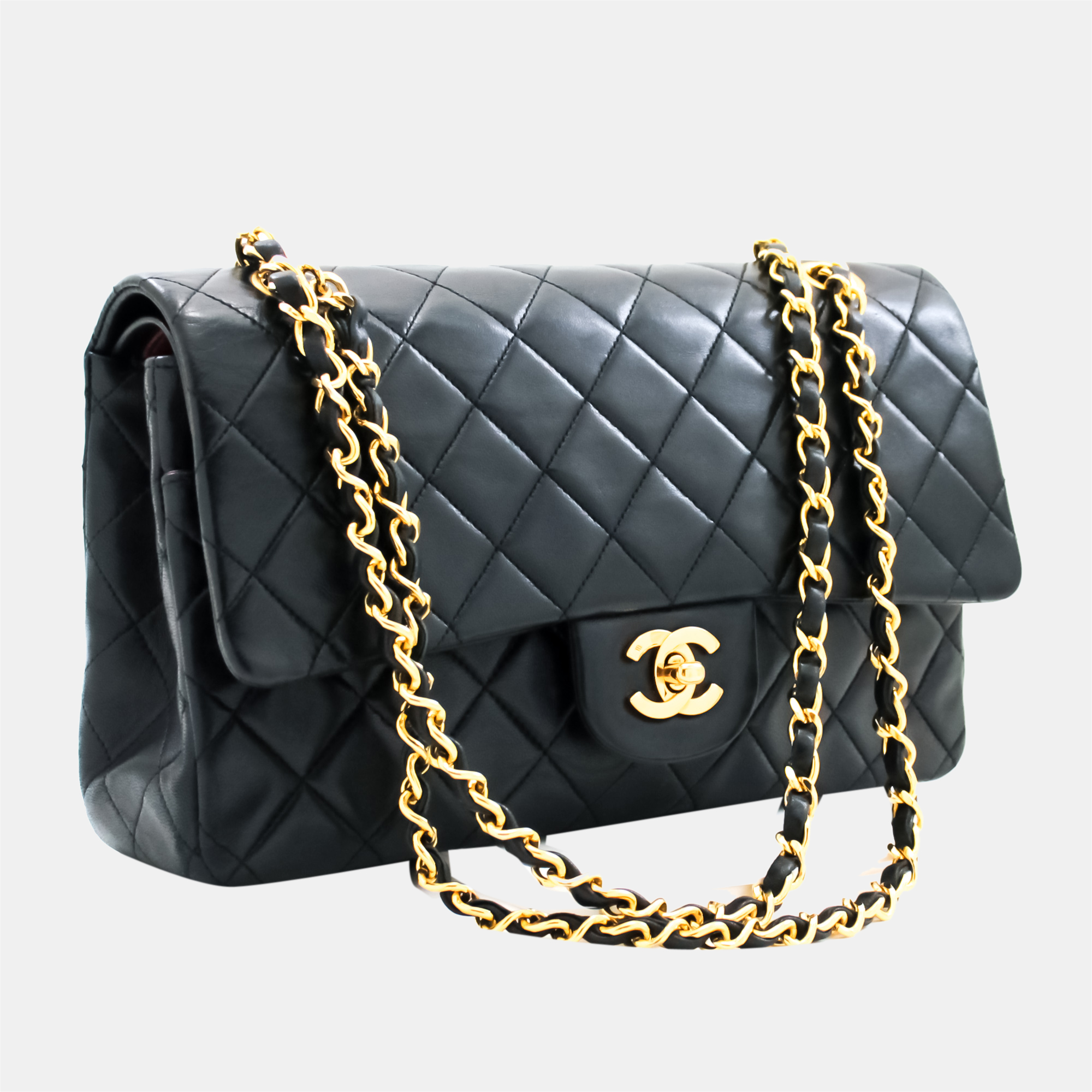 

Chanel Black Leather  Classic Double Flap Shoulder Bag