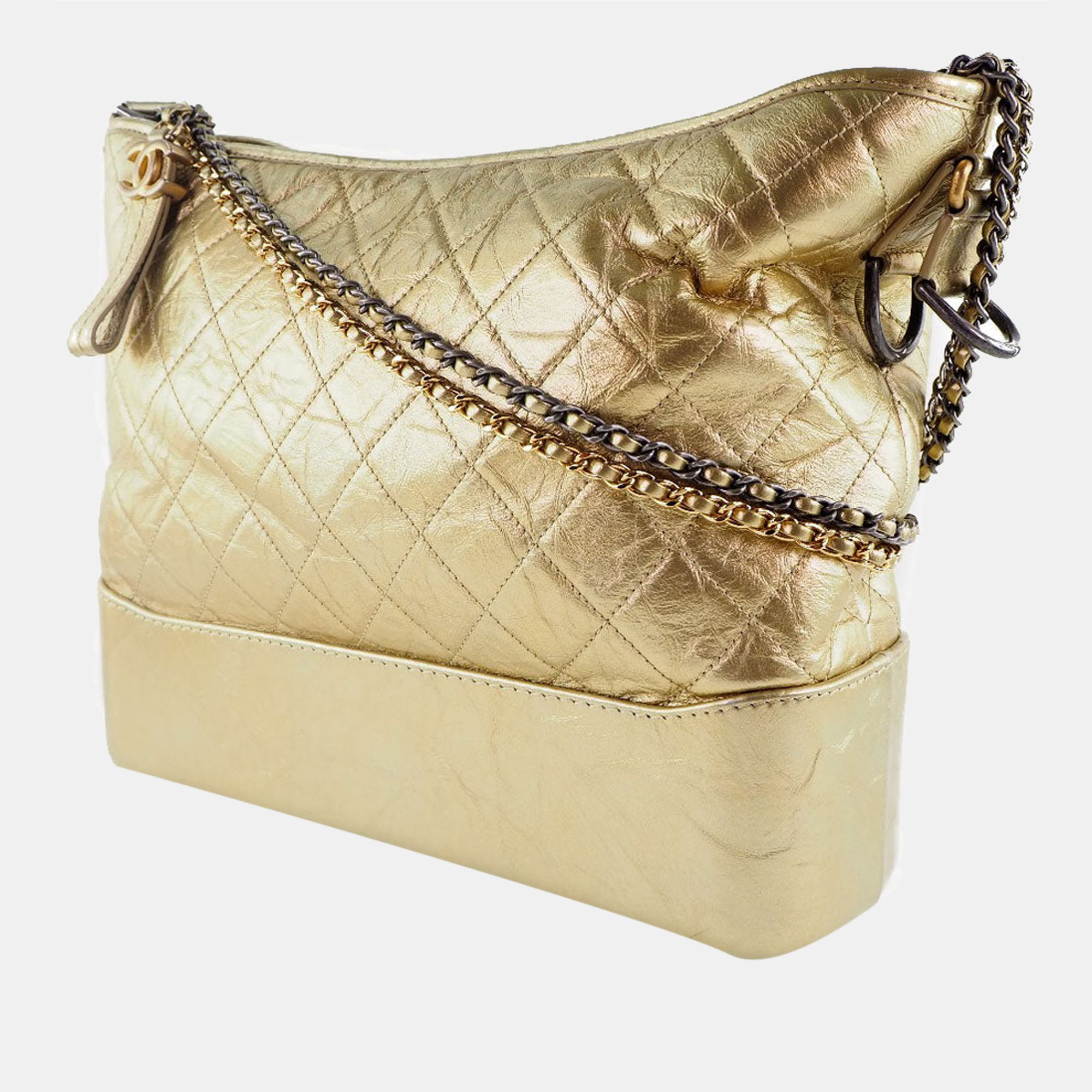 

Chanel Gabrielle Gold Calfskin shoulder