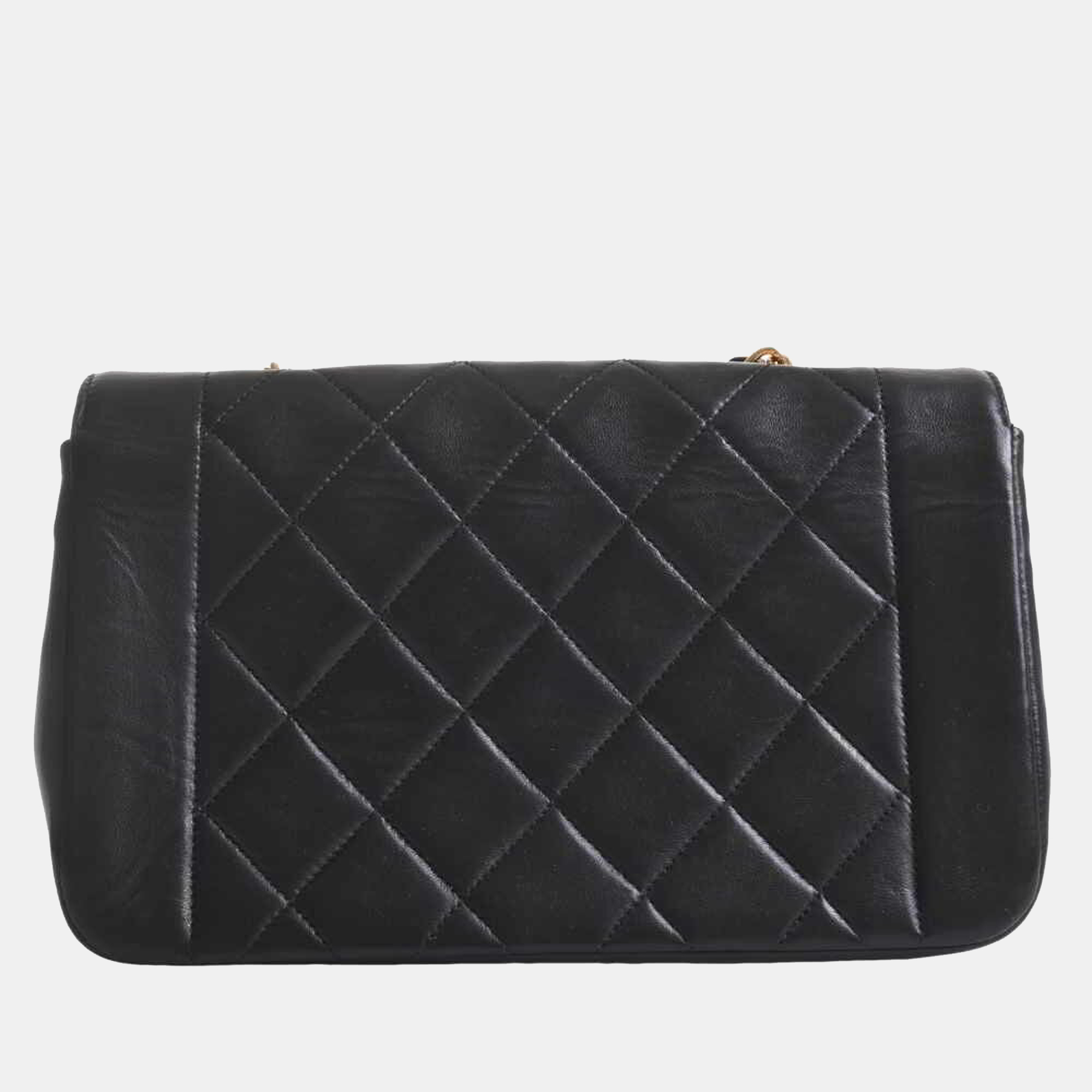 

Chanel Black Lambskin Leather Diana Flap Bag