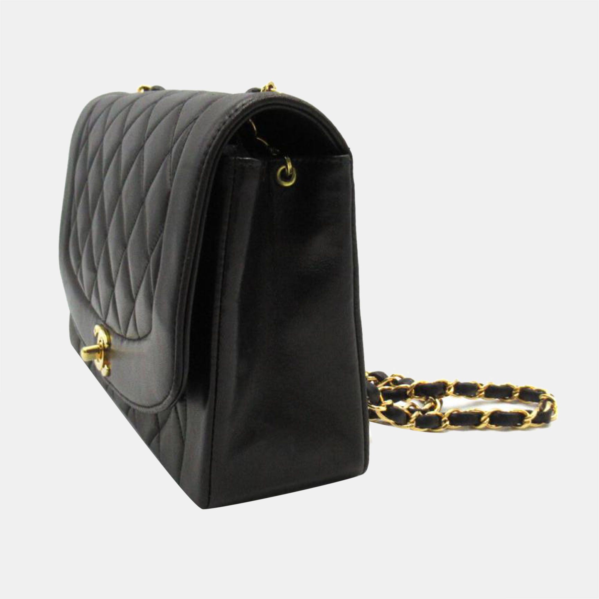 

Chanel Black Leather Diana Flap Crossbody Bag
