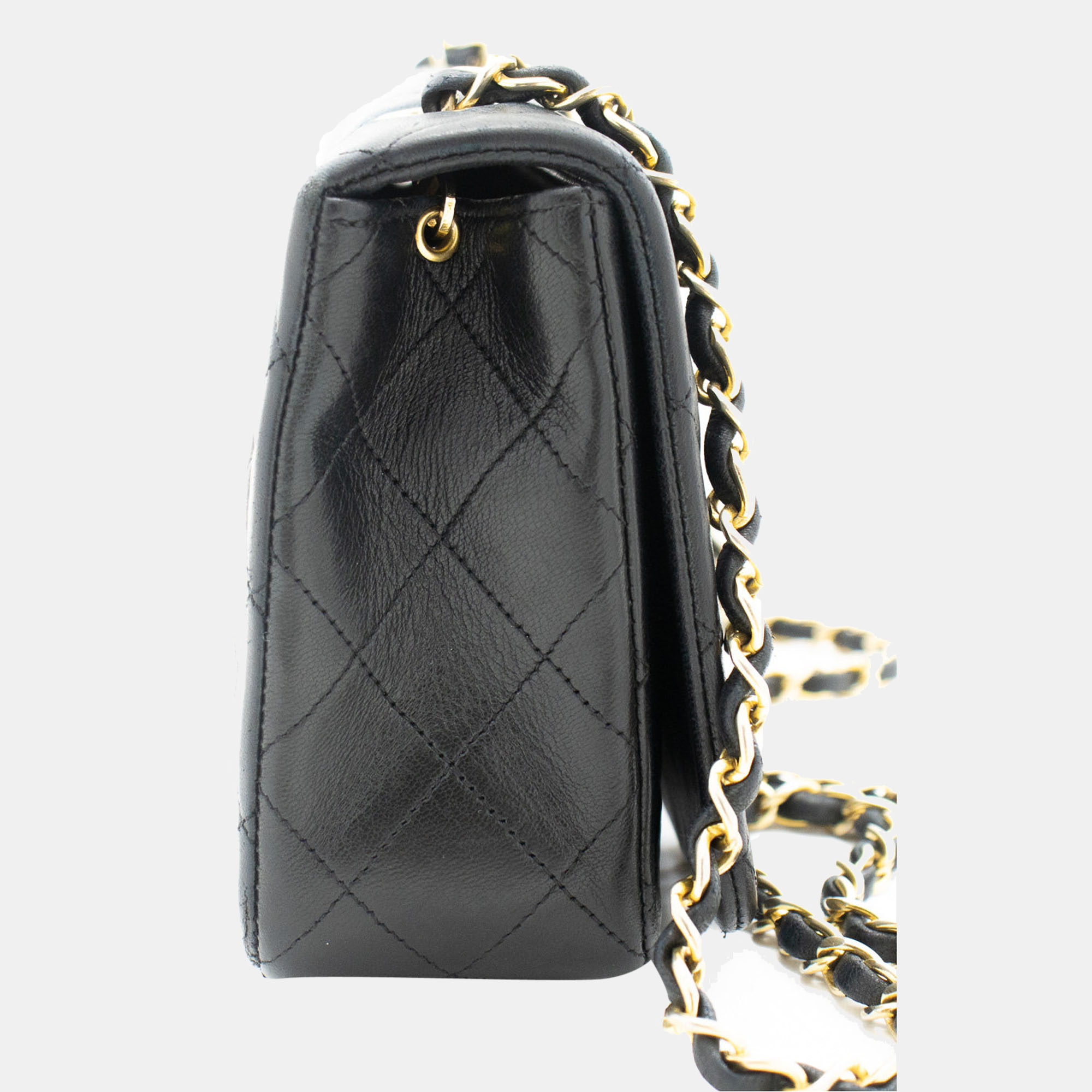 

Chanel Black Leather Small Full Flap Bag Shoulder Bag