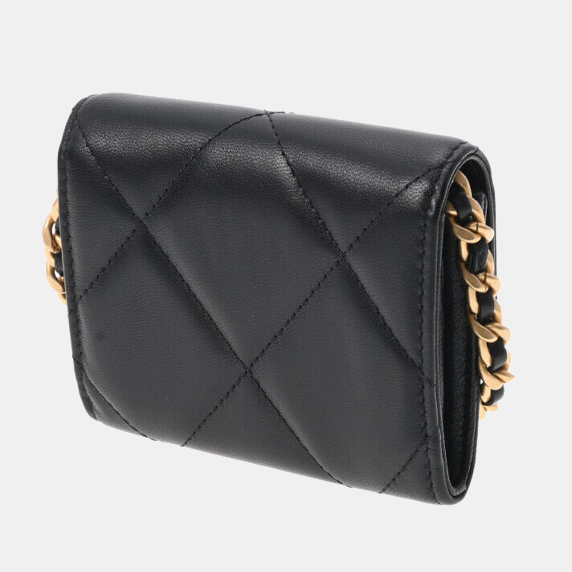 

Chanel Black Leather 19 Flap Mini Bag