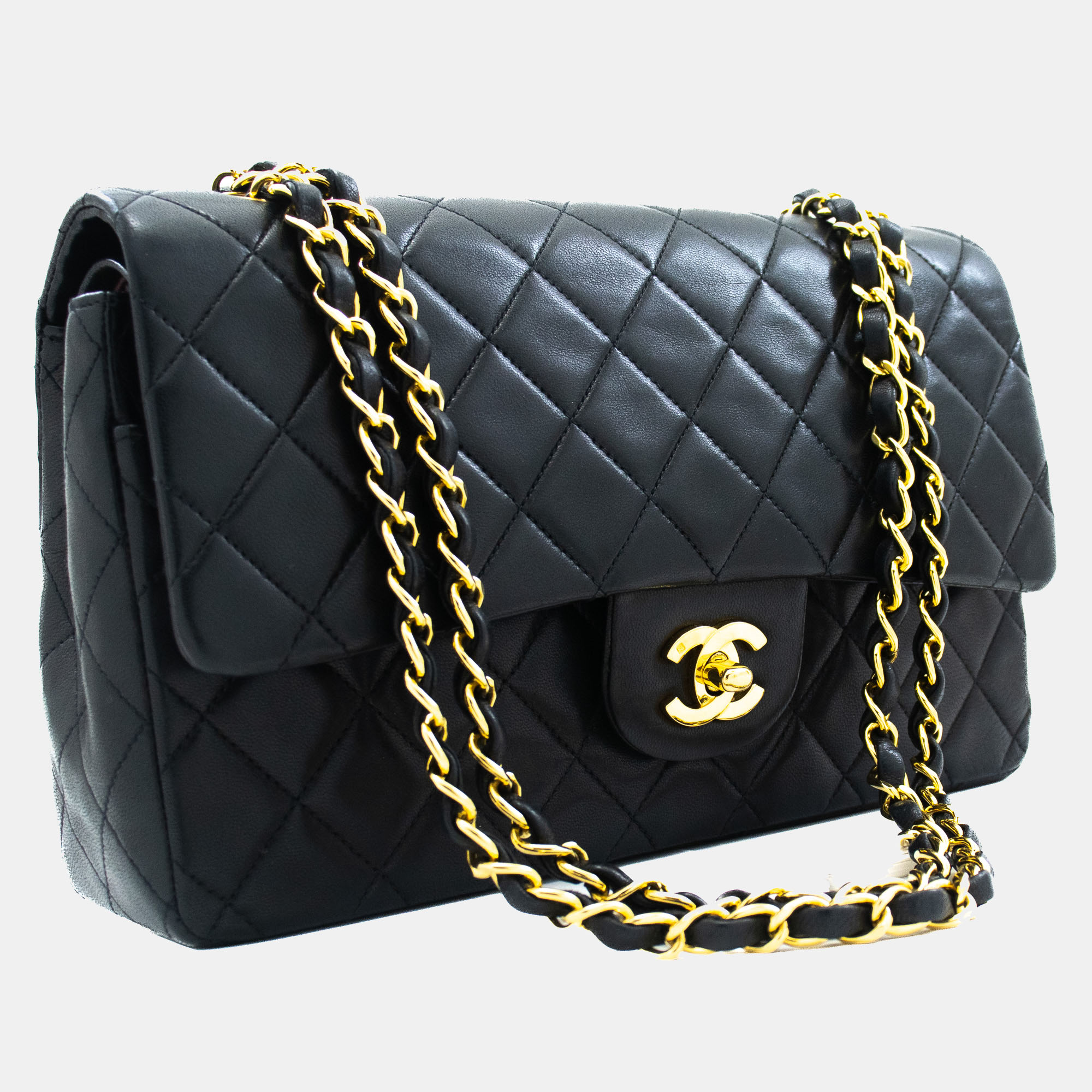 

Chanel Black Leather Classic Double Flap Medium Shoulder Bag