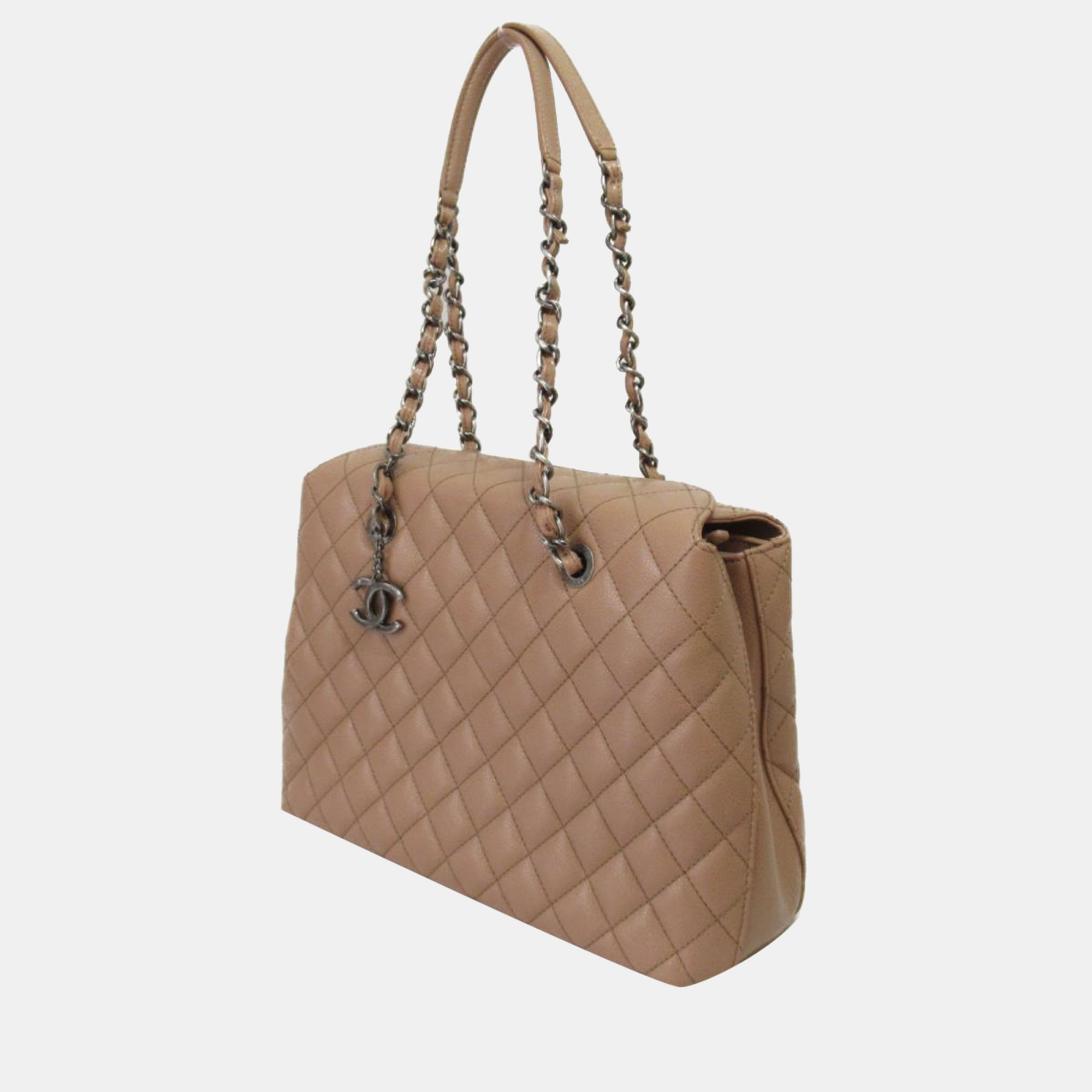 

Chanel Beige Calf Leather CC City Shopping Tote Bag