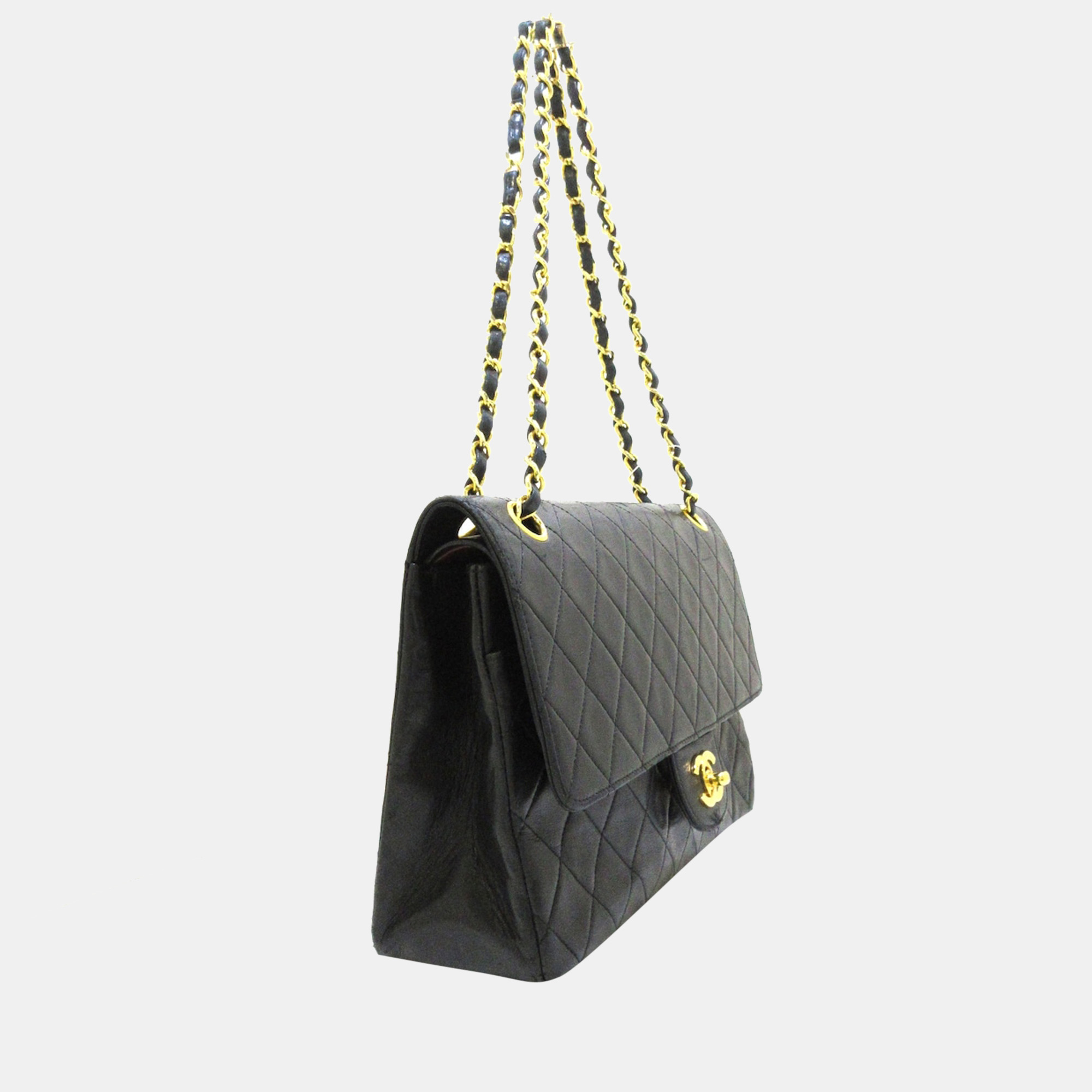 

Chanel Black Lambskin Leather  Classic Double Flap Bag
