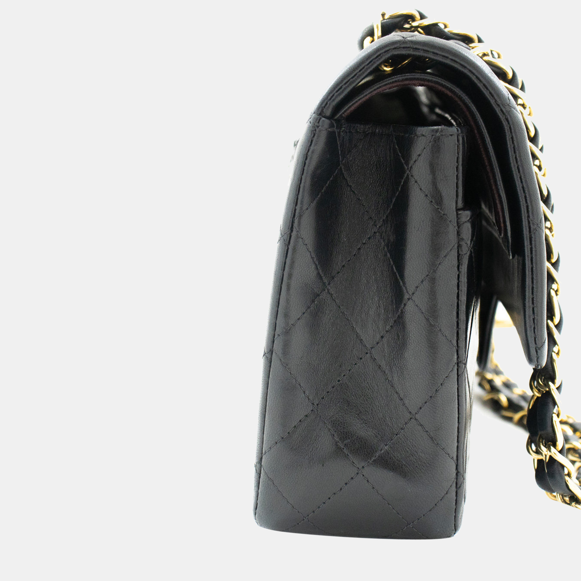 

Chanel Black Lambskin Leather Medium Classic Double Flap Bag