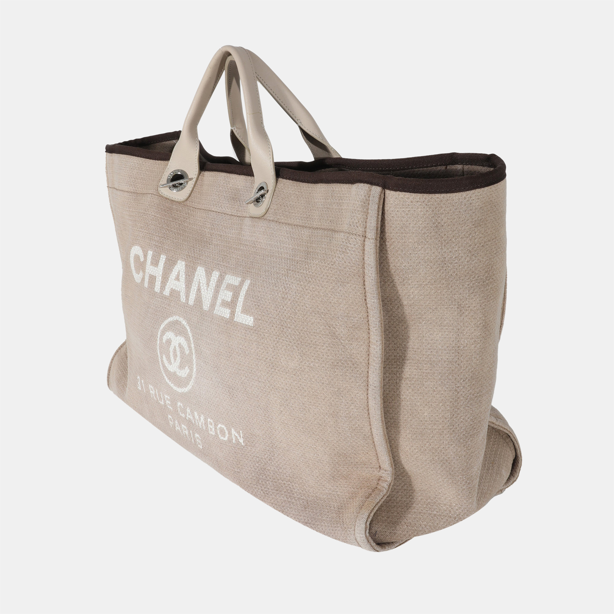 

Chanel Beige Canvas Large Deauville Tote Bag