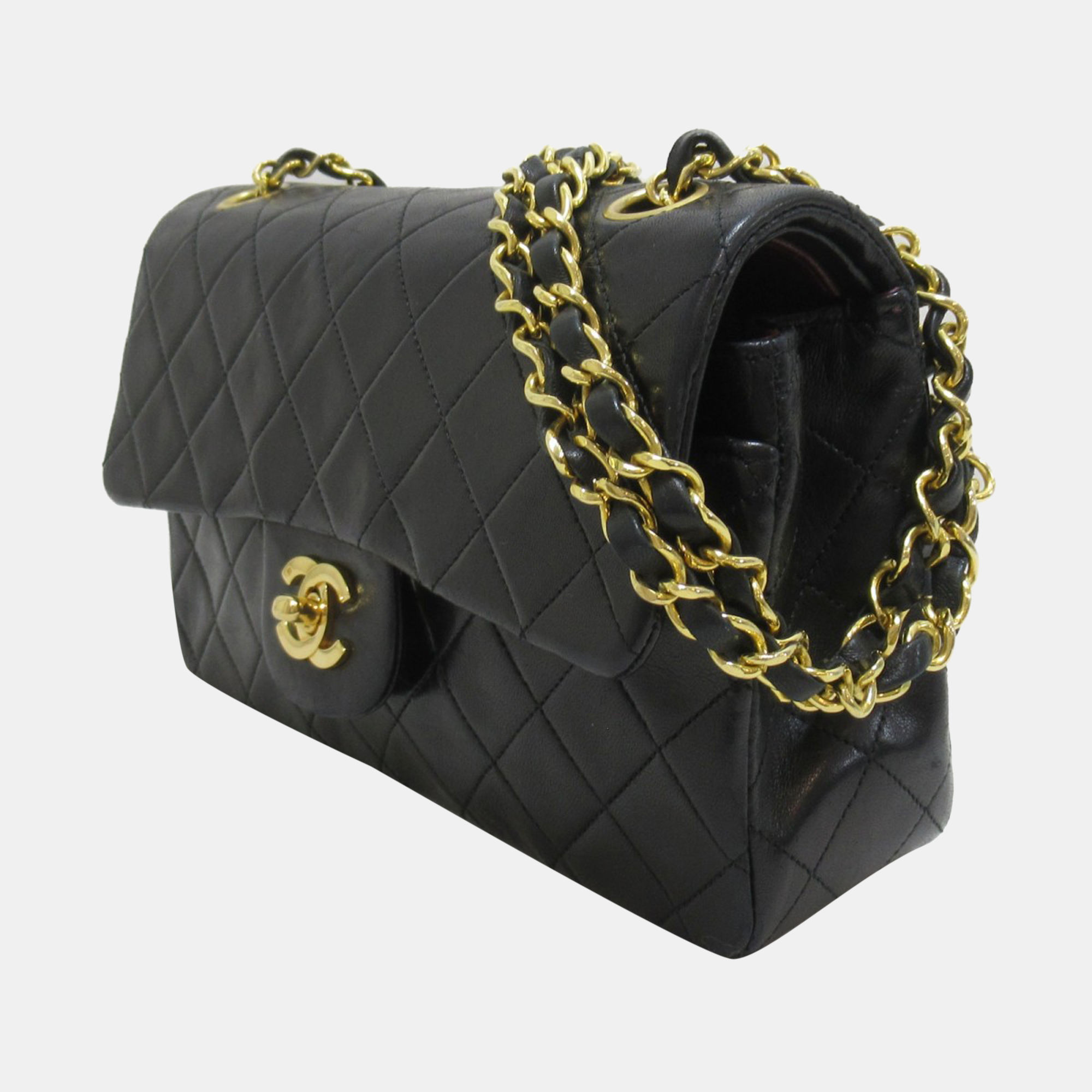 

Chanel Black Leather Small Classic Double Flap Bag