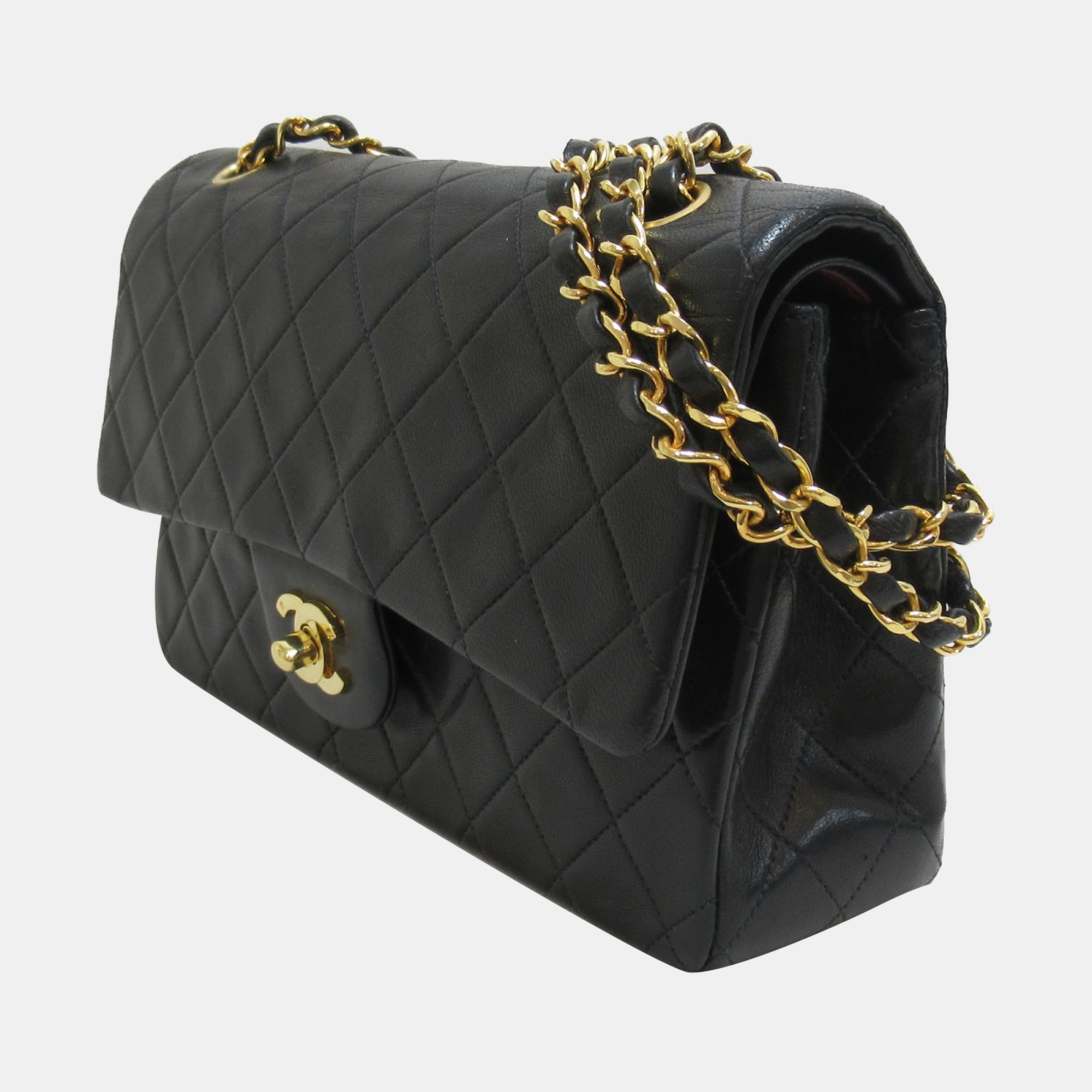 

Chanel Black Leather  Classic Double Flap Bag