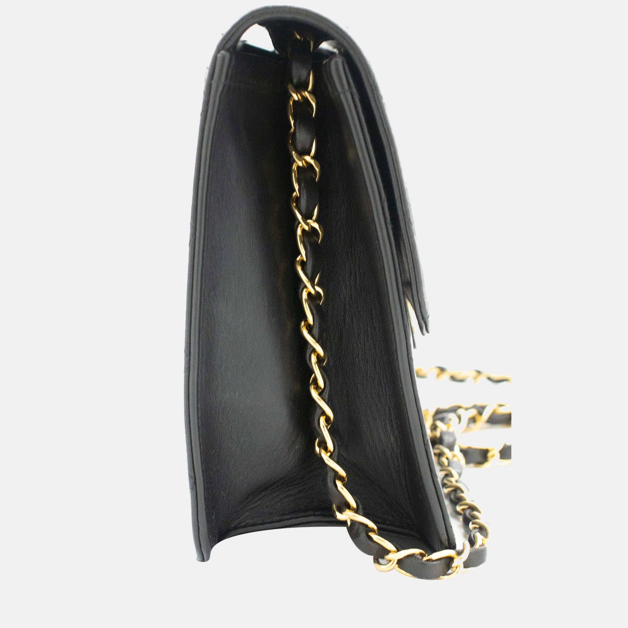

Chanel Black Leather Vintage Flap Bag