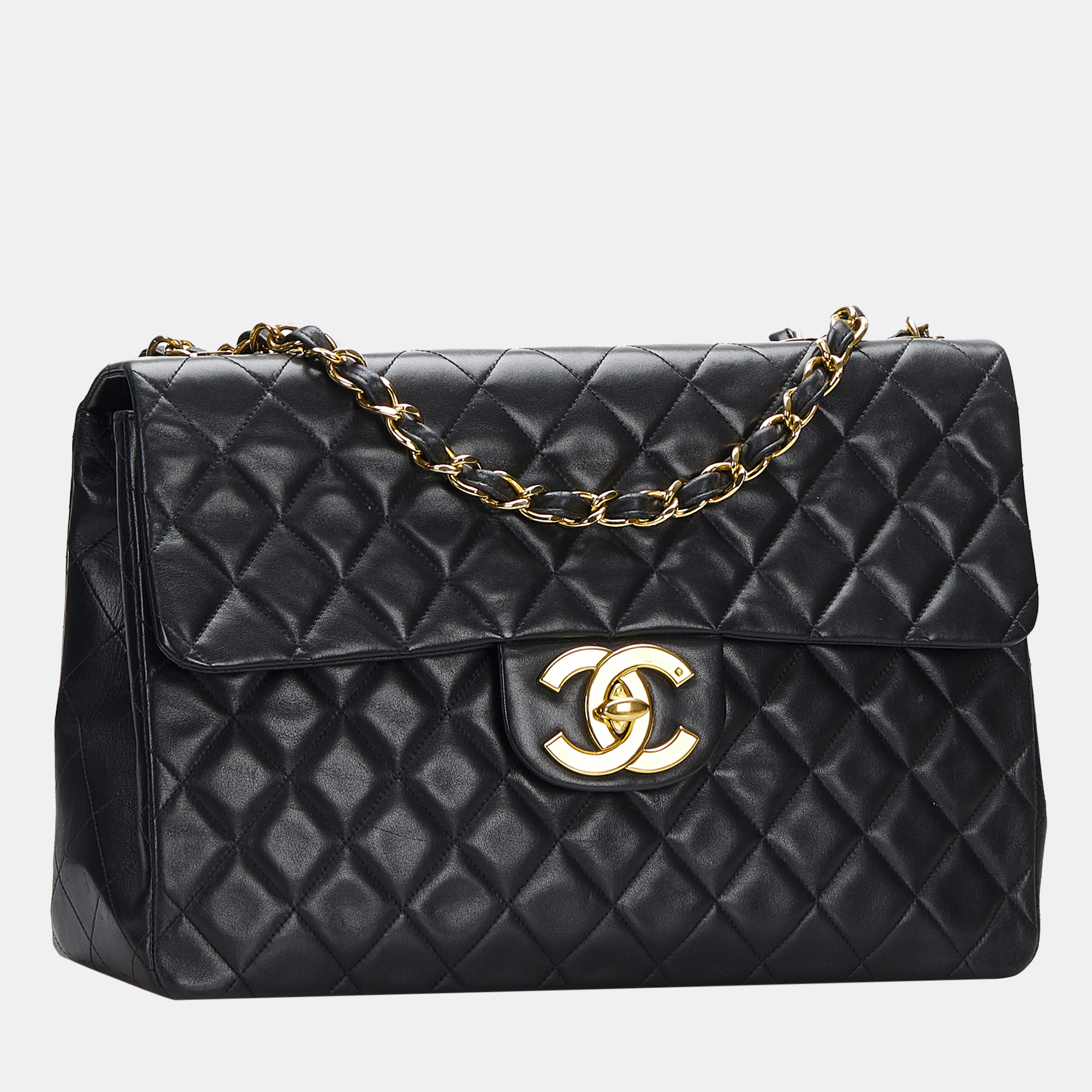 

Chanel Black Jumbo Classic Lambskin Double Flap