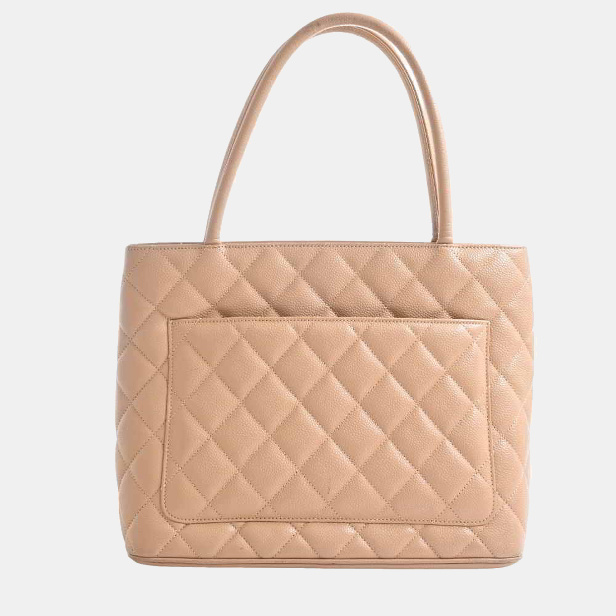 

Chanel Beige Caviar Leather Medallion Tote Bag