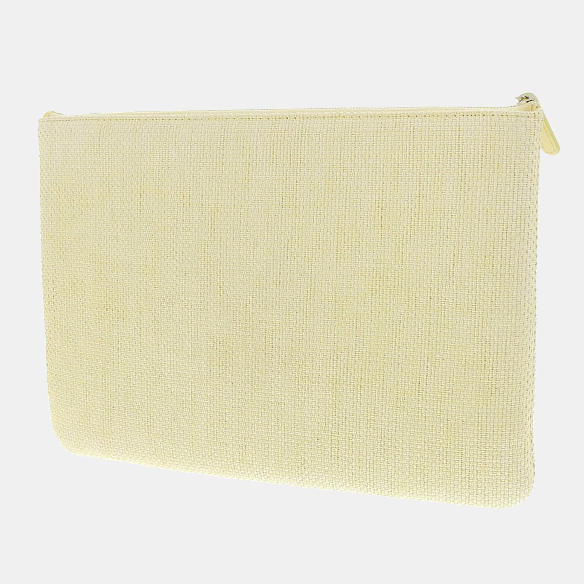 

Chanel Yellow Canvas Deauville O-Case Clutch