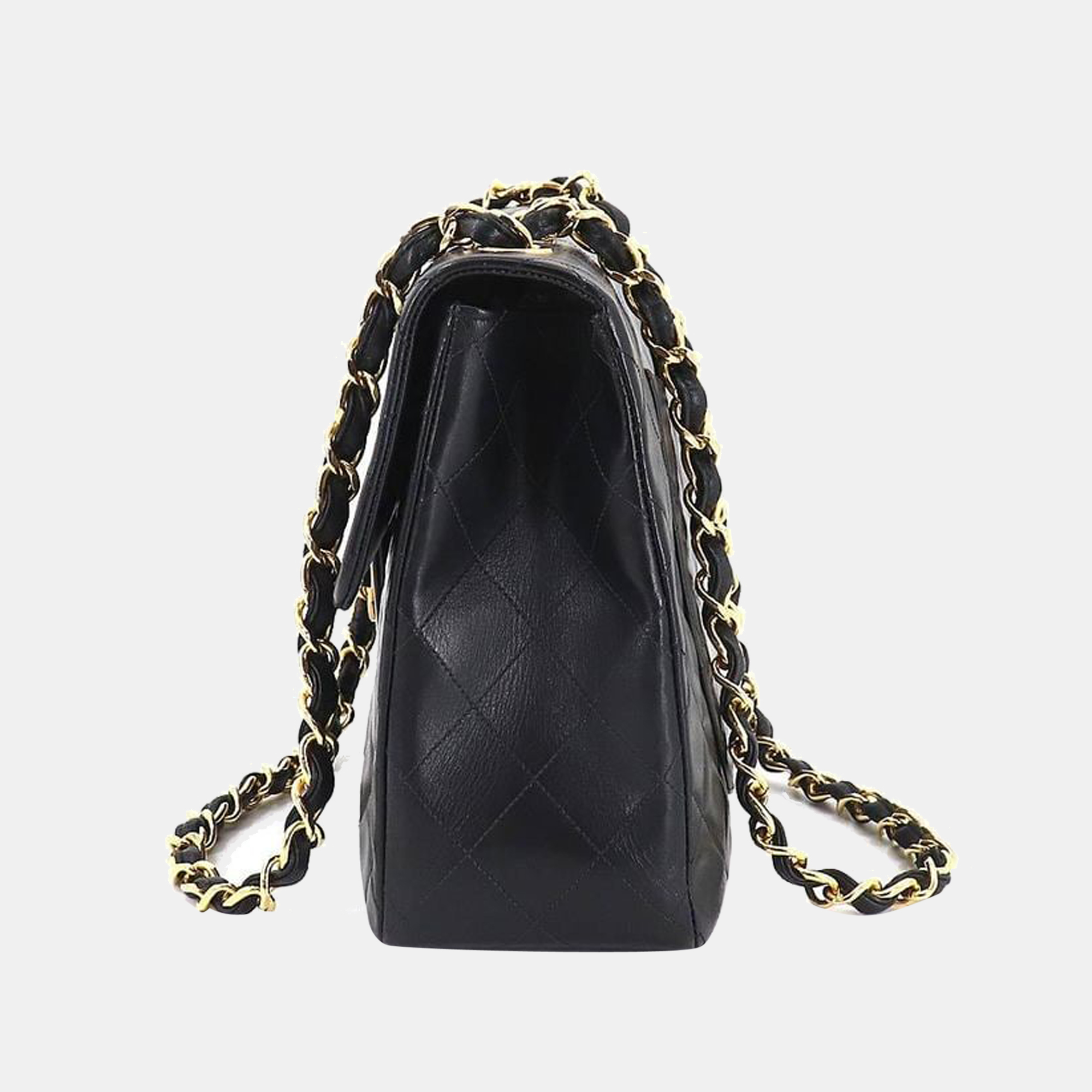 

Chanel Black Leather Classic Single Flap Shoulder Bag