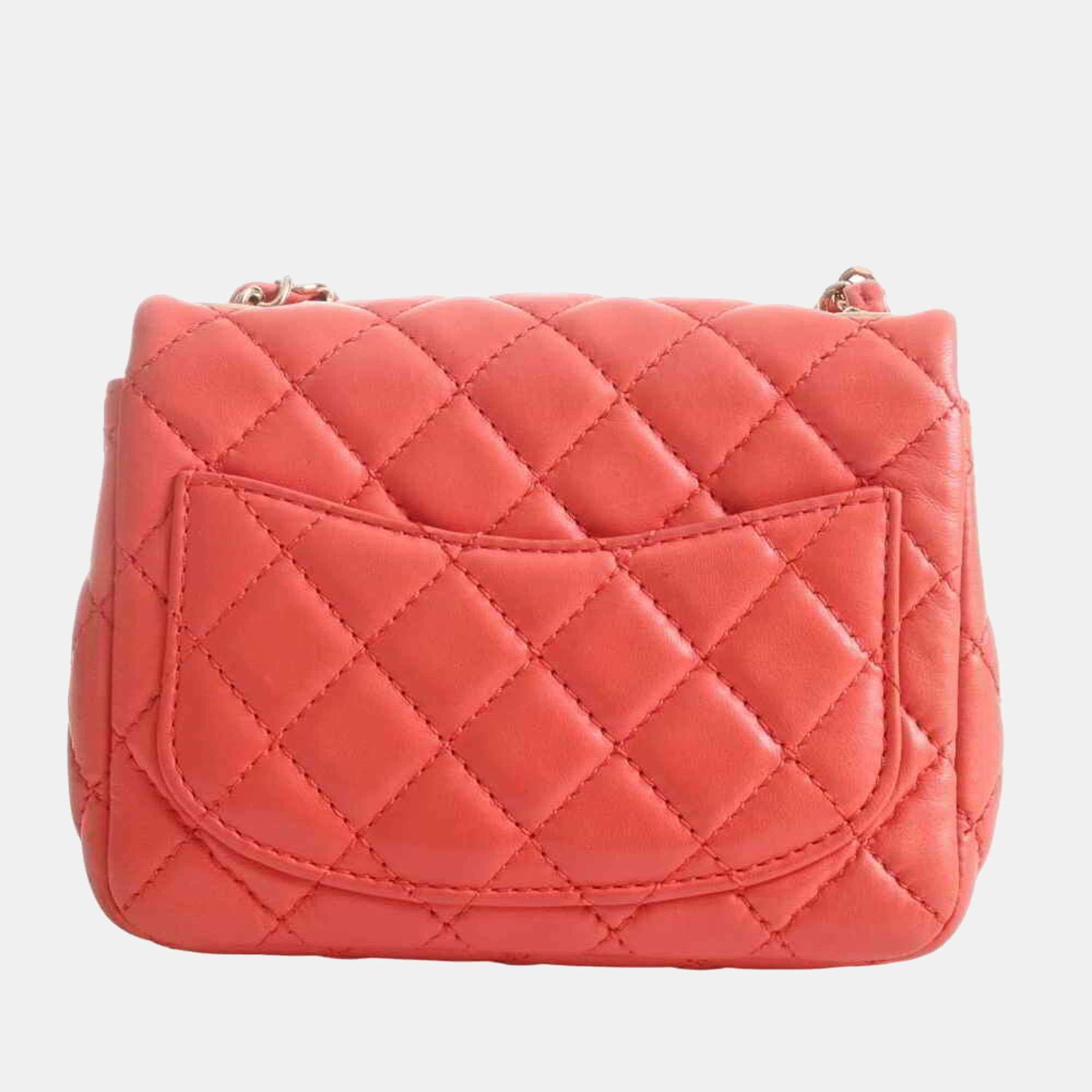 

Chanel Orange Leather Mini Flap Shoulder Bag