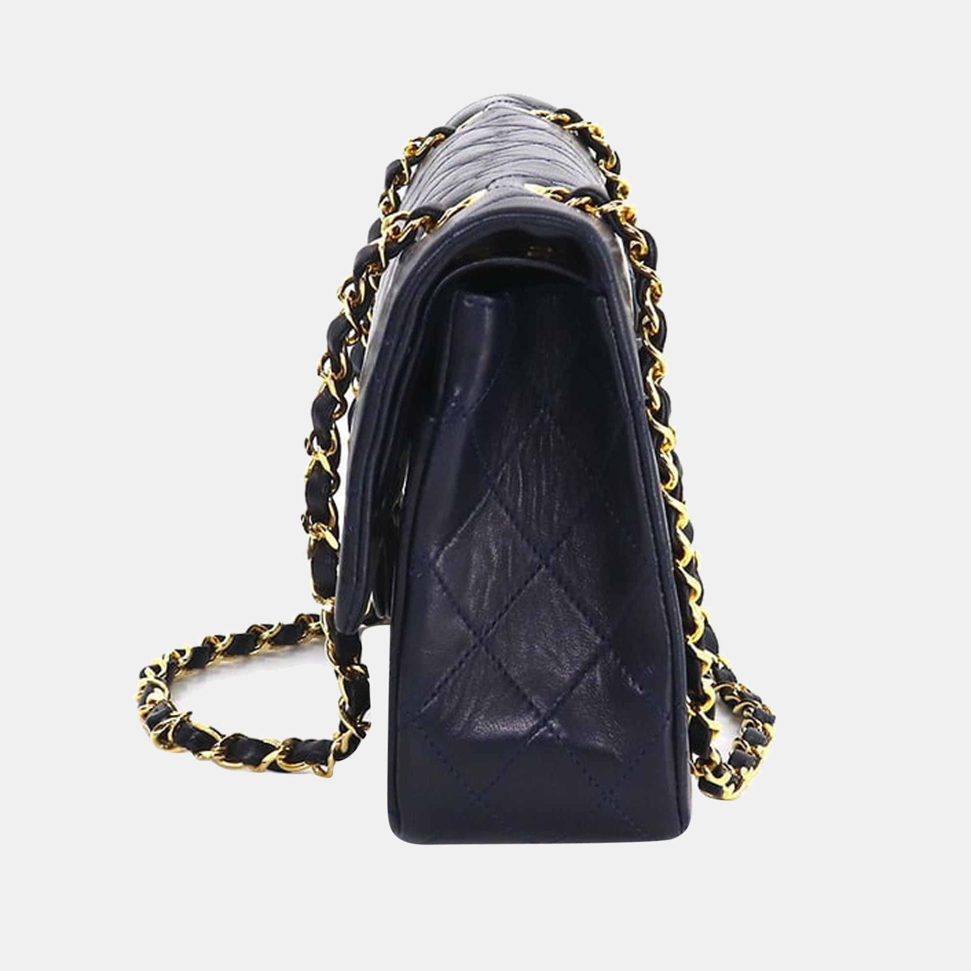 

Chanel Purple Leather Classic Double Flap Shoulder Bag