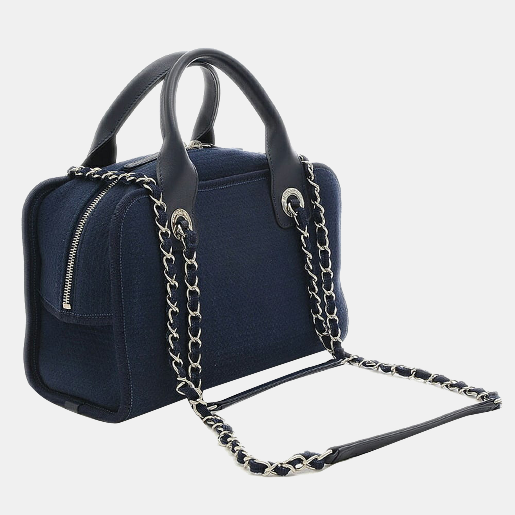 

Chanel Blue Denim Deauville Bowling Bag