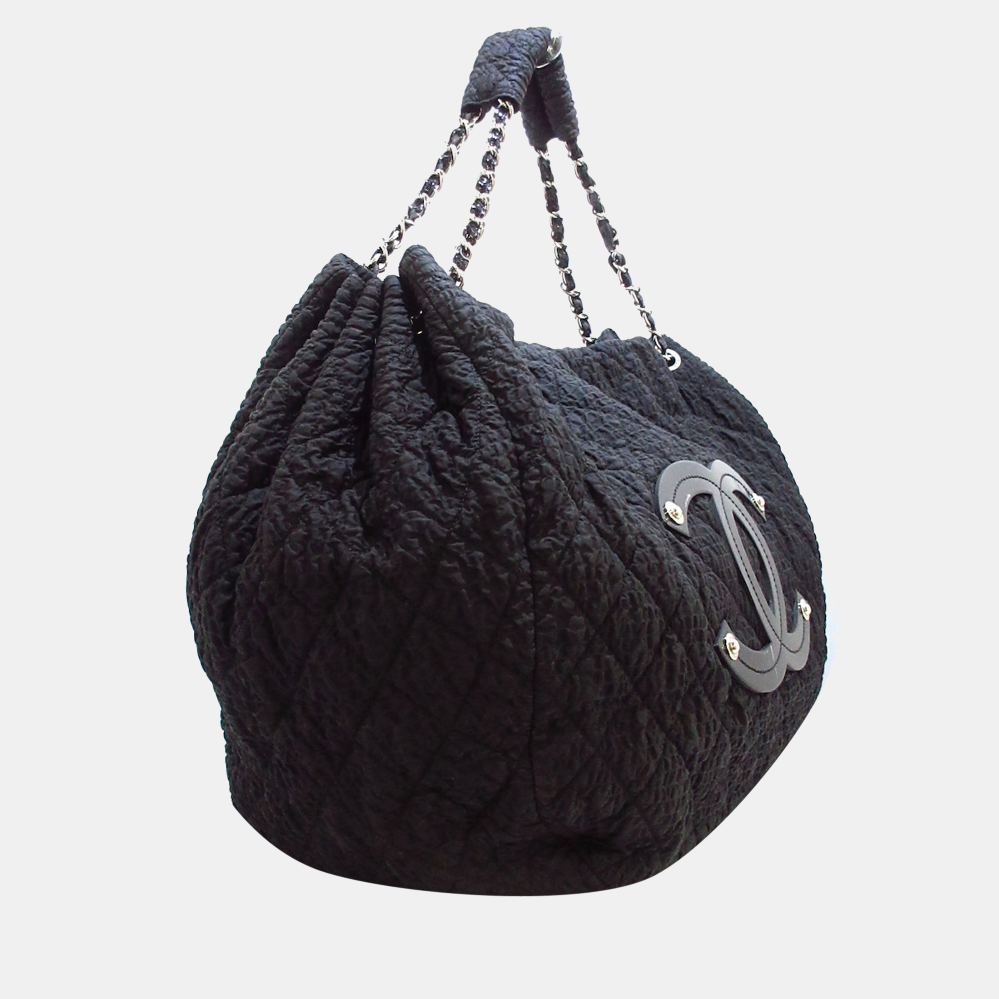 

Chanel Black Nylon CC Shoulder Bag