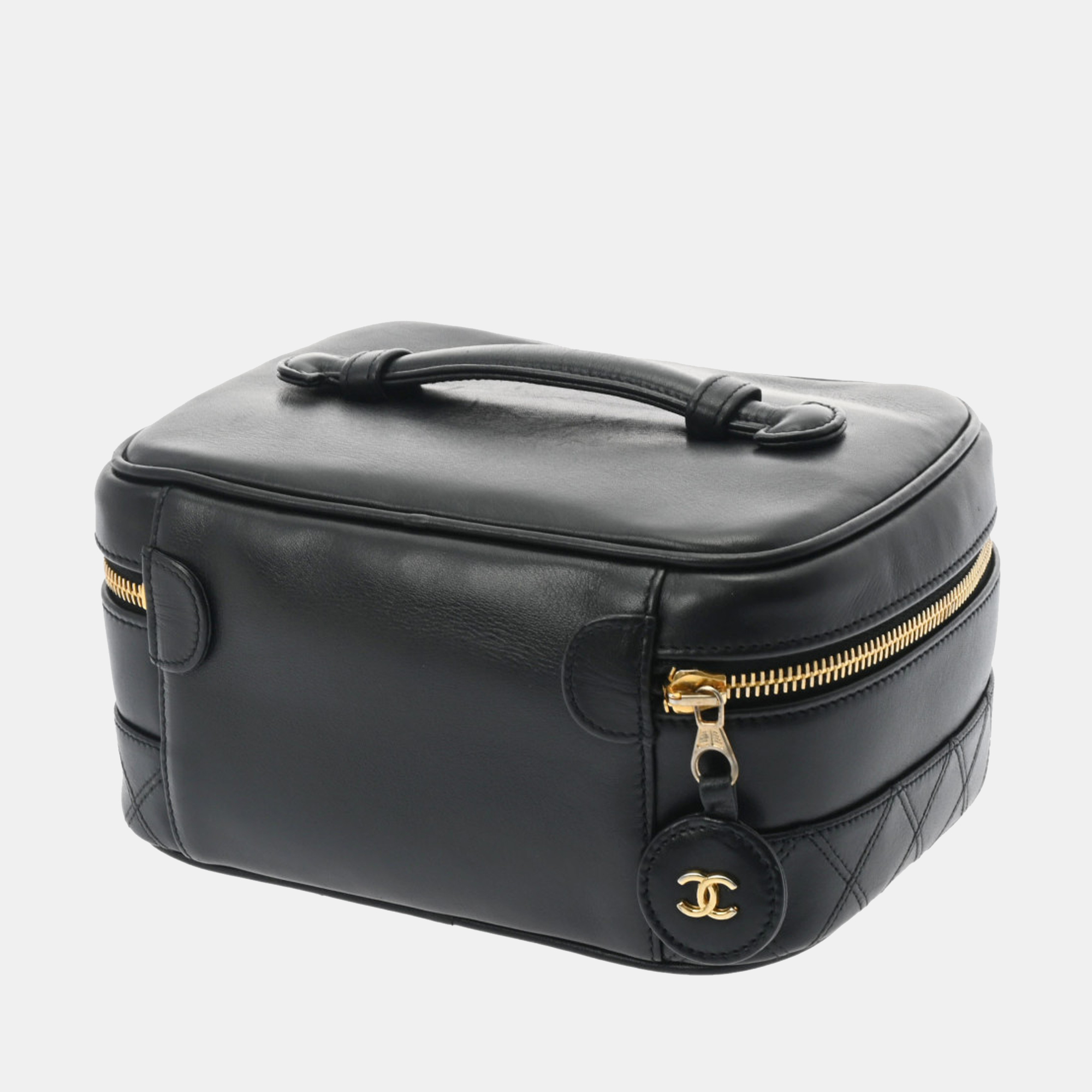 

Chanel Black Leather CC Vanity Case