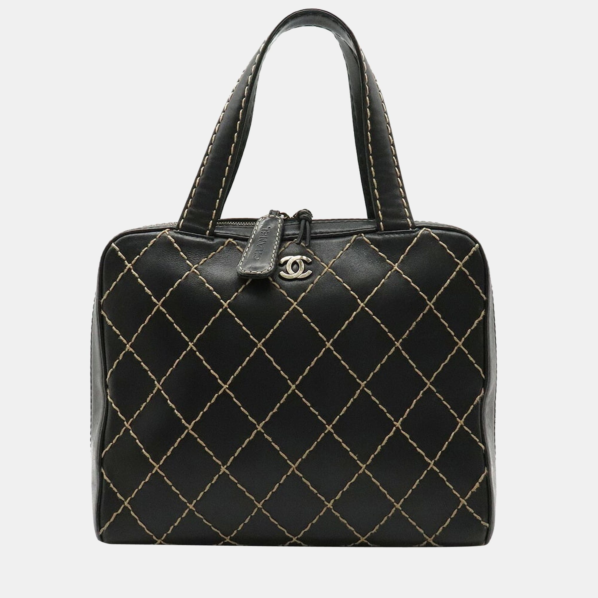Chanel Black Leather Wild Stitch Top Handle Bag Chanel The Luxury Closet