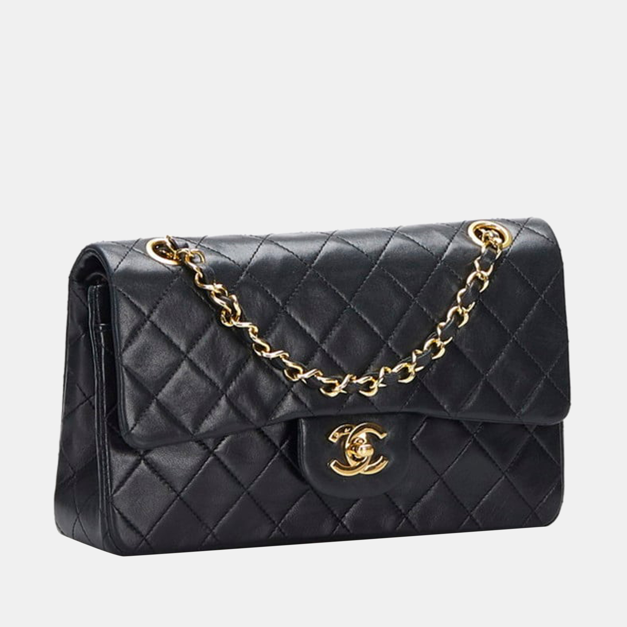 

Chanel Black Leather Medium Classic Double Flap Shoulder Bag