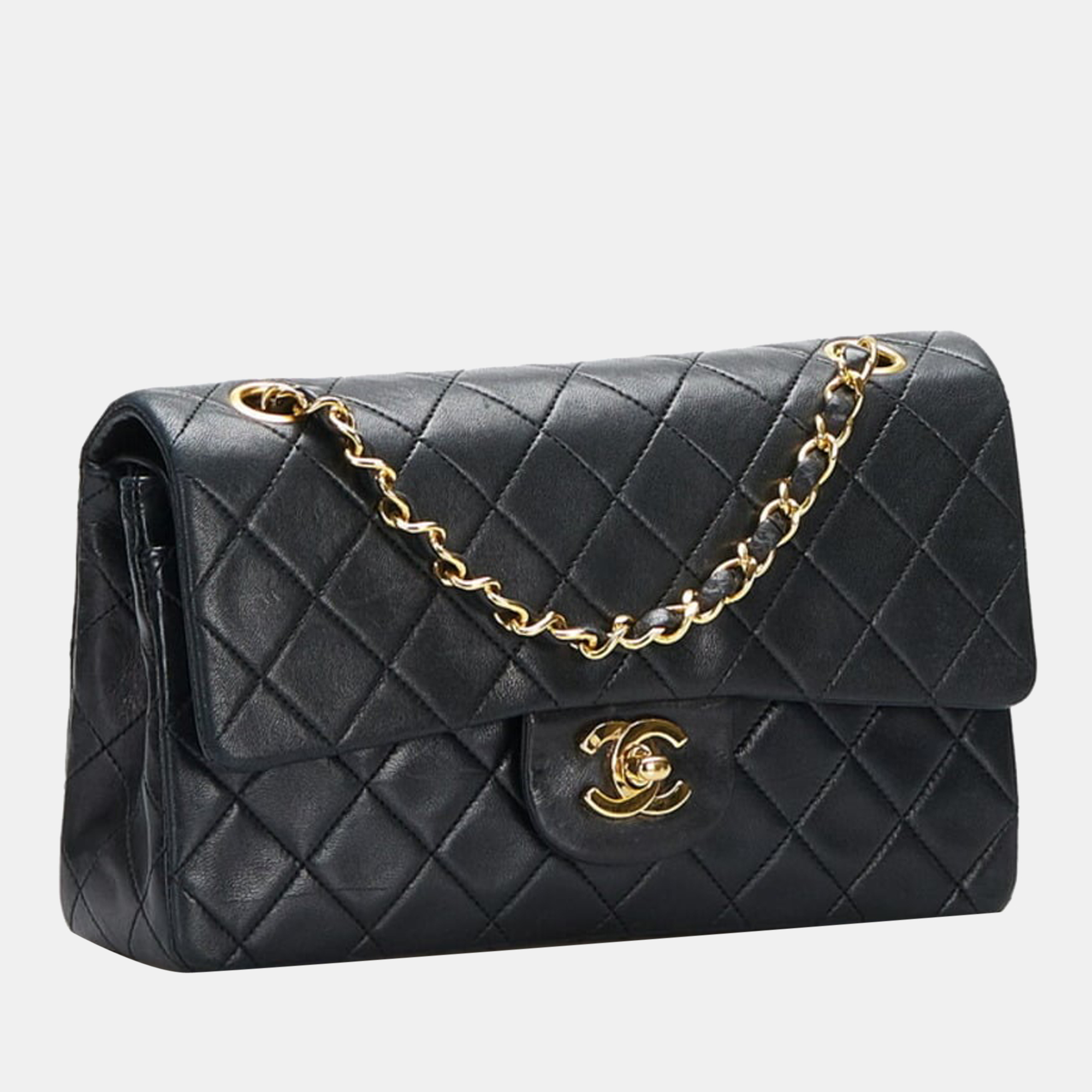 

Chanel Black Leather Medium Classic Double Flap Shoulder Bag