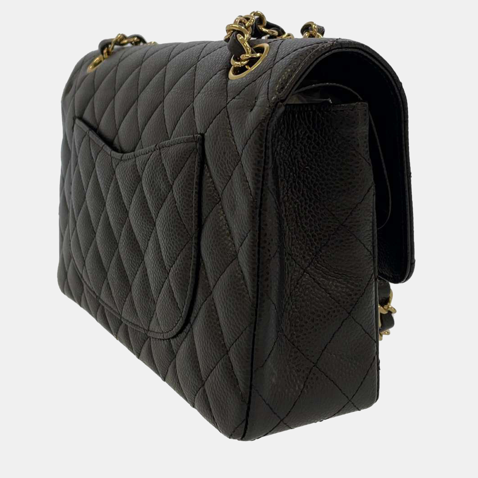 

Chanel Black Caviar Leather Small Classic double flap bag