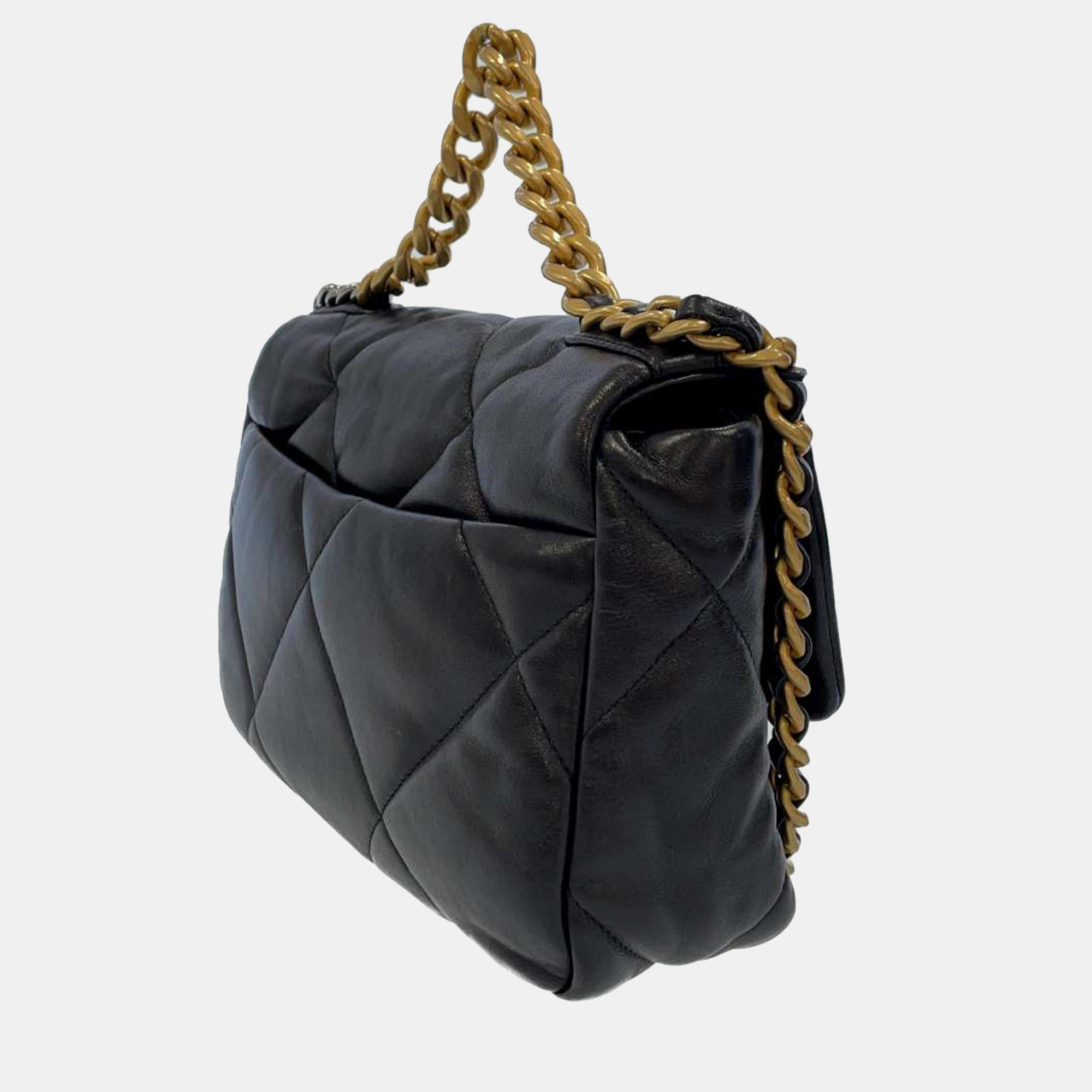 

Chanel Black Lambskin Leather 19 Flap Bag