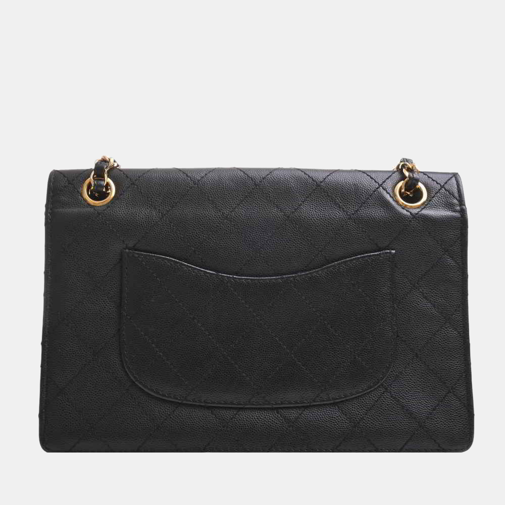 

Chanel Black Leather Classic Single Flap Shoulder Bag