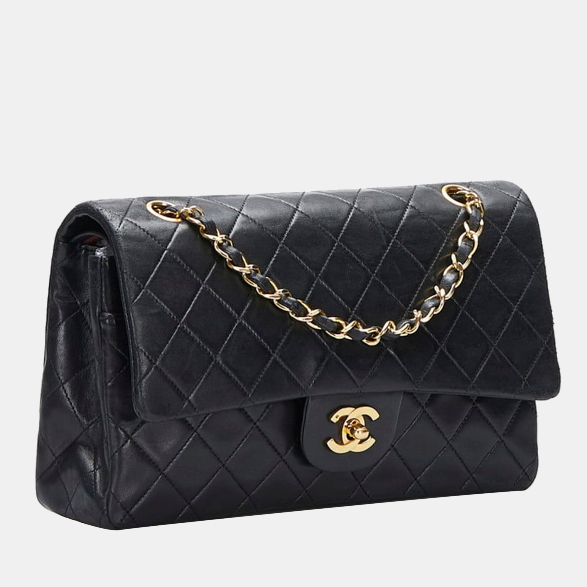 

Chanel Black Leather Classic Double Flap Shoulder Bag