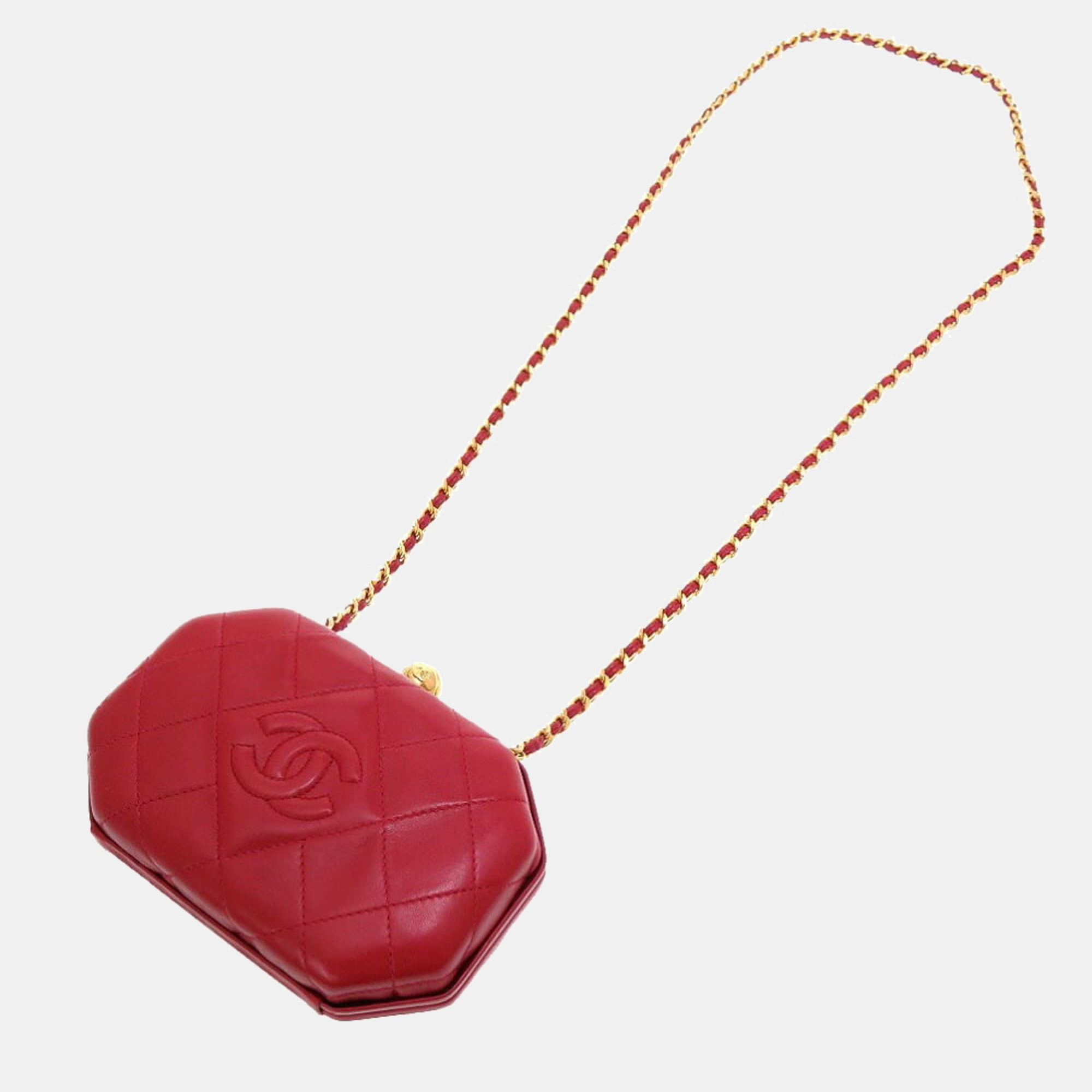 

Chanel Red Matelasse Leather Clutch on Chain