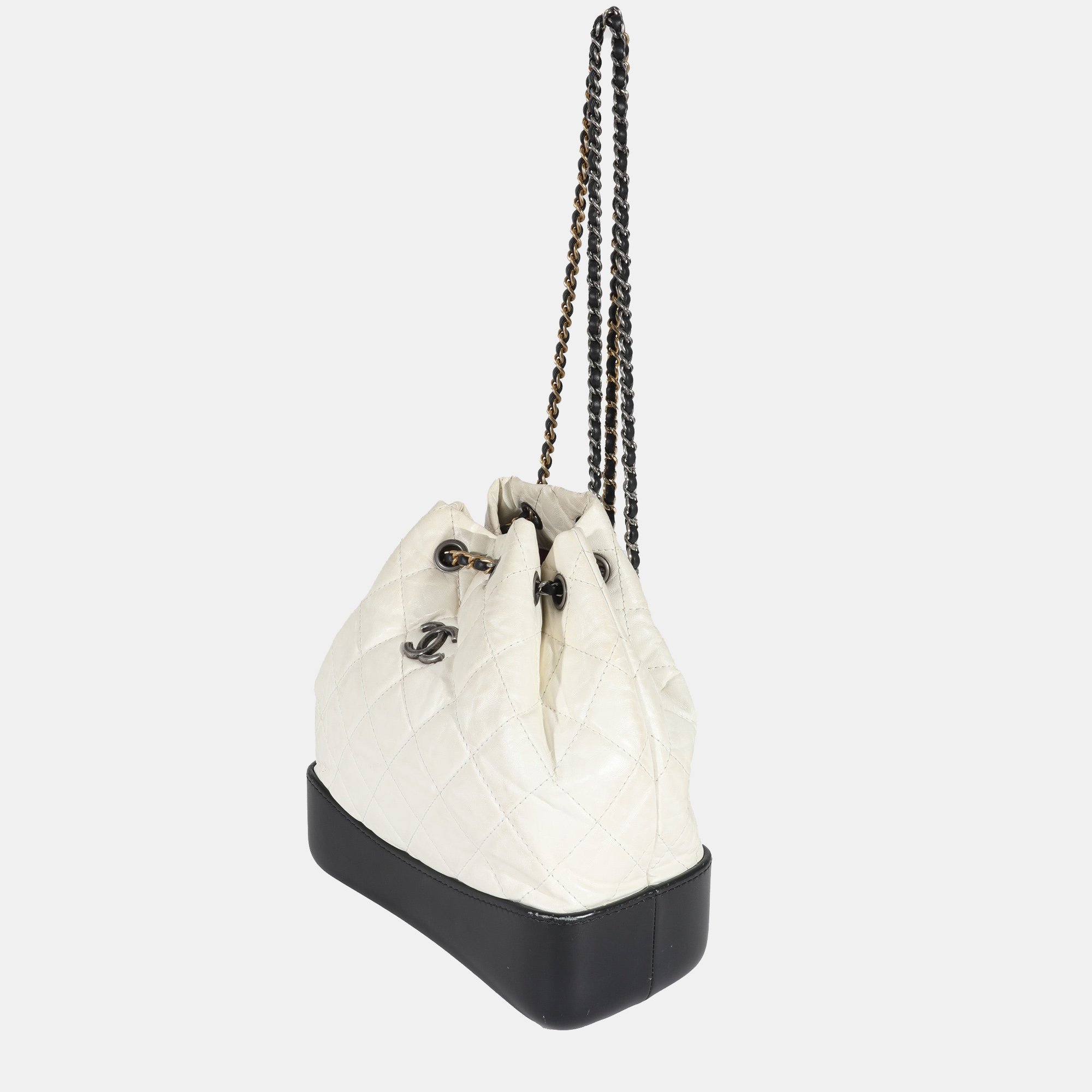 

Chanel White Calfskin Leather  Gabrielle Backpack