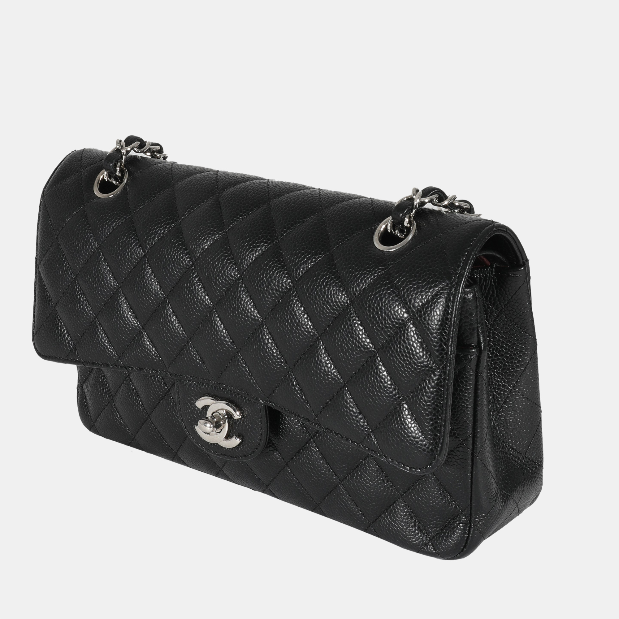 

Chanel Black Caviar Leather  Classic Double Flap Bag
